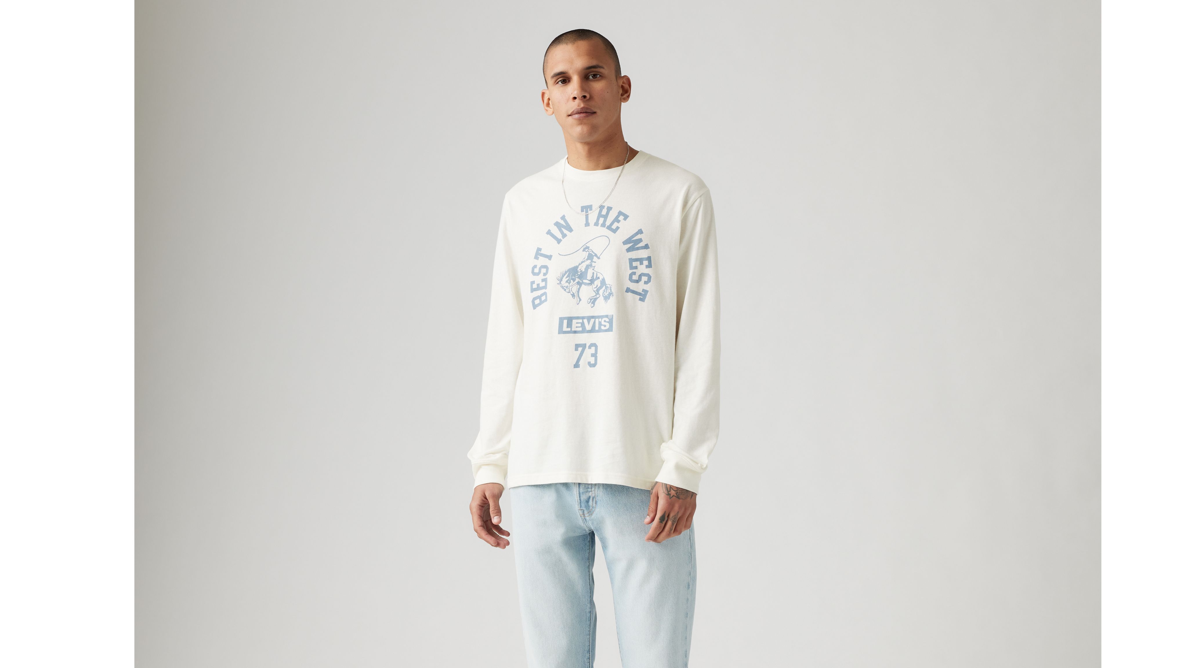 Relaxed Fit Long Sleeve Graphic T-shirt - White | Levi's® US