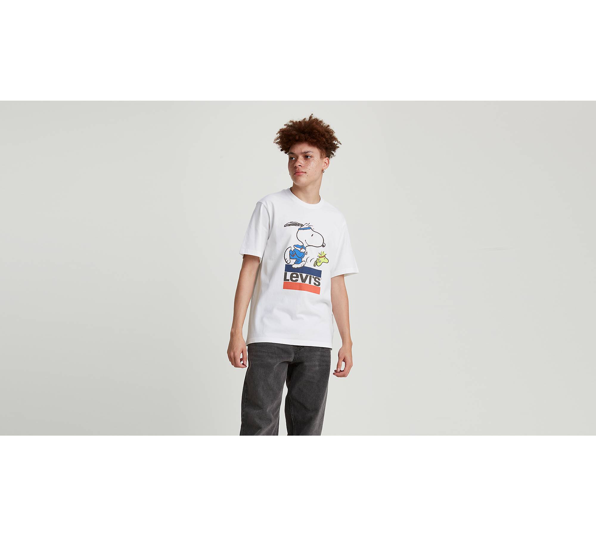 Levi's® X Peanuts Relaxed Fit Tee Shirt - White | Levi's® US