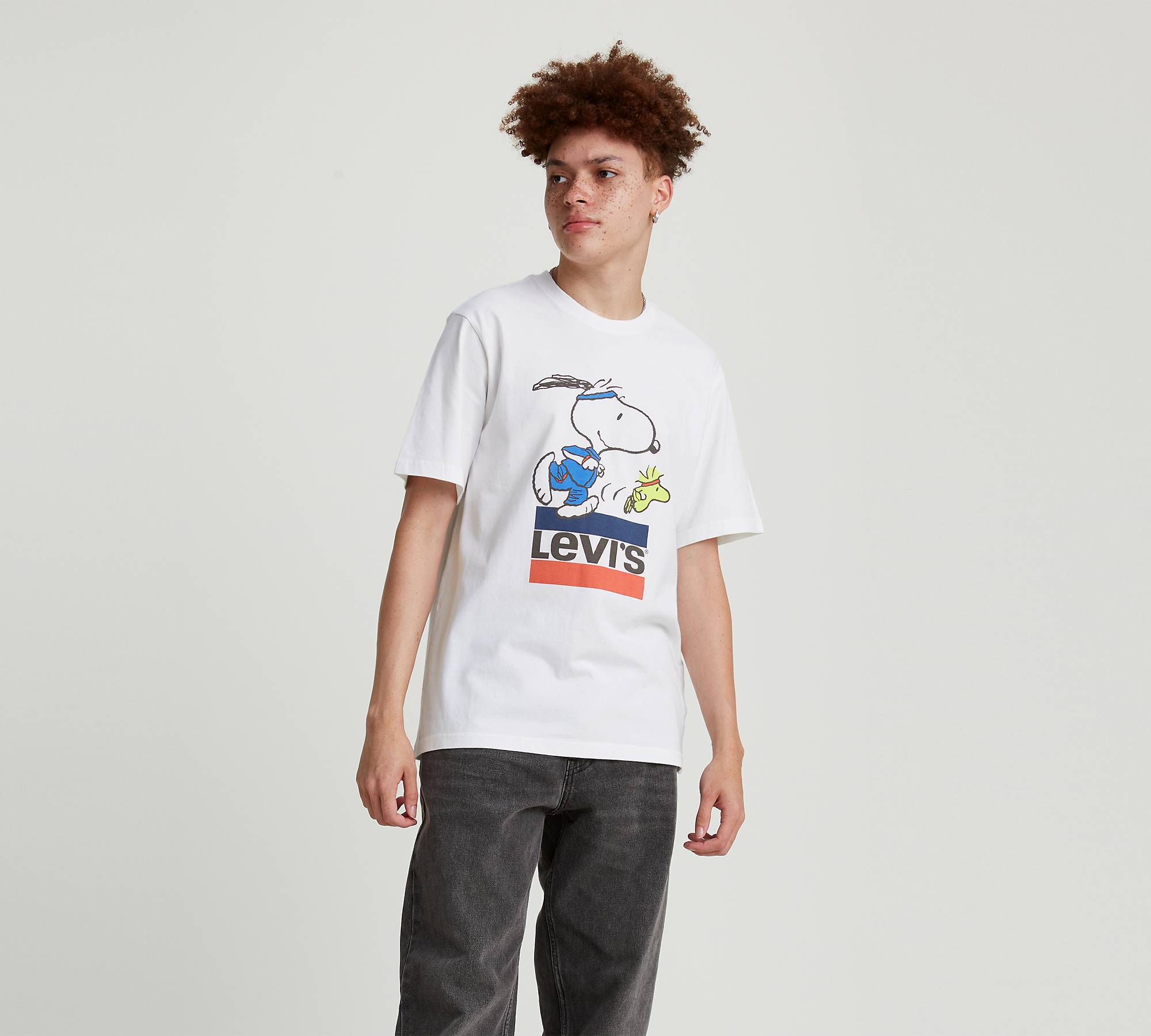 Levi's® X Peanuts Relaxed Fit Tee Shirt - White | Levi's® US
