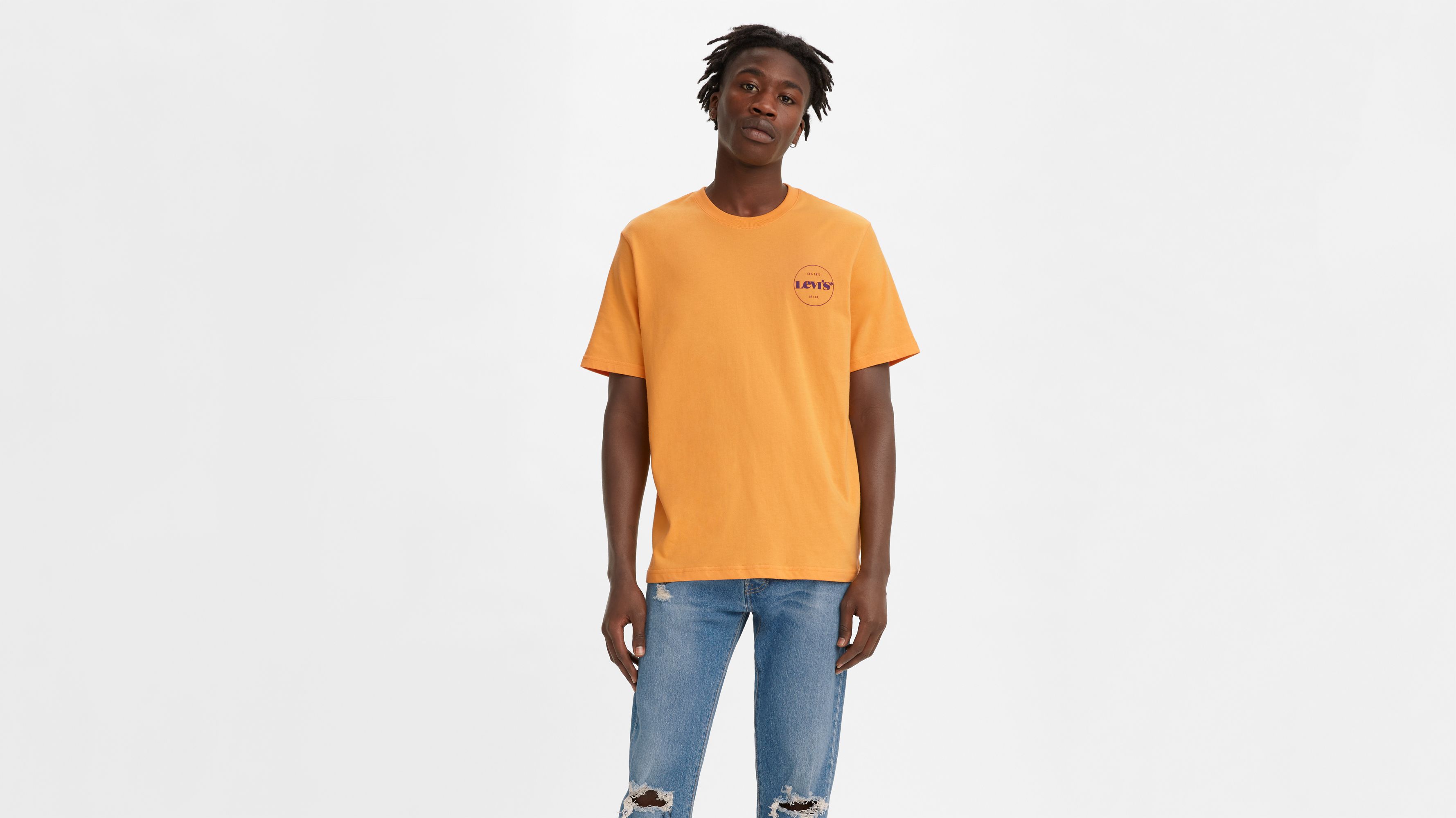 levi's orange t shirt