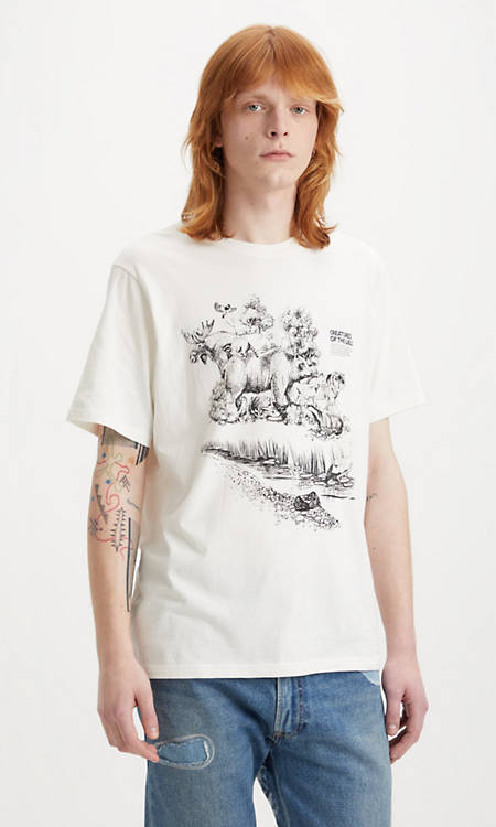 Levi's SS Relaxed Fit tee Sw Center Mhg Graphic Camiseta para Hombre 