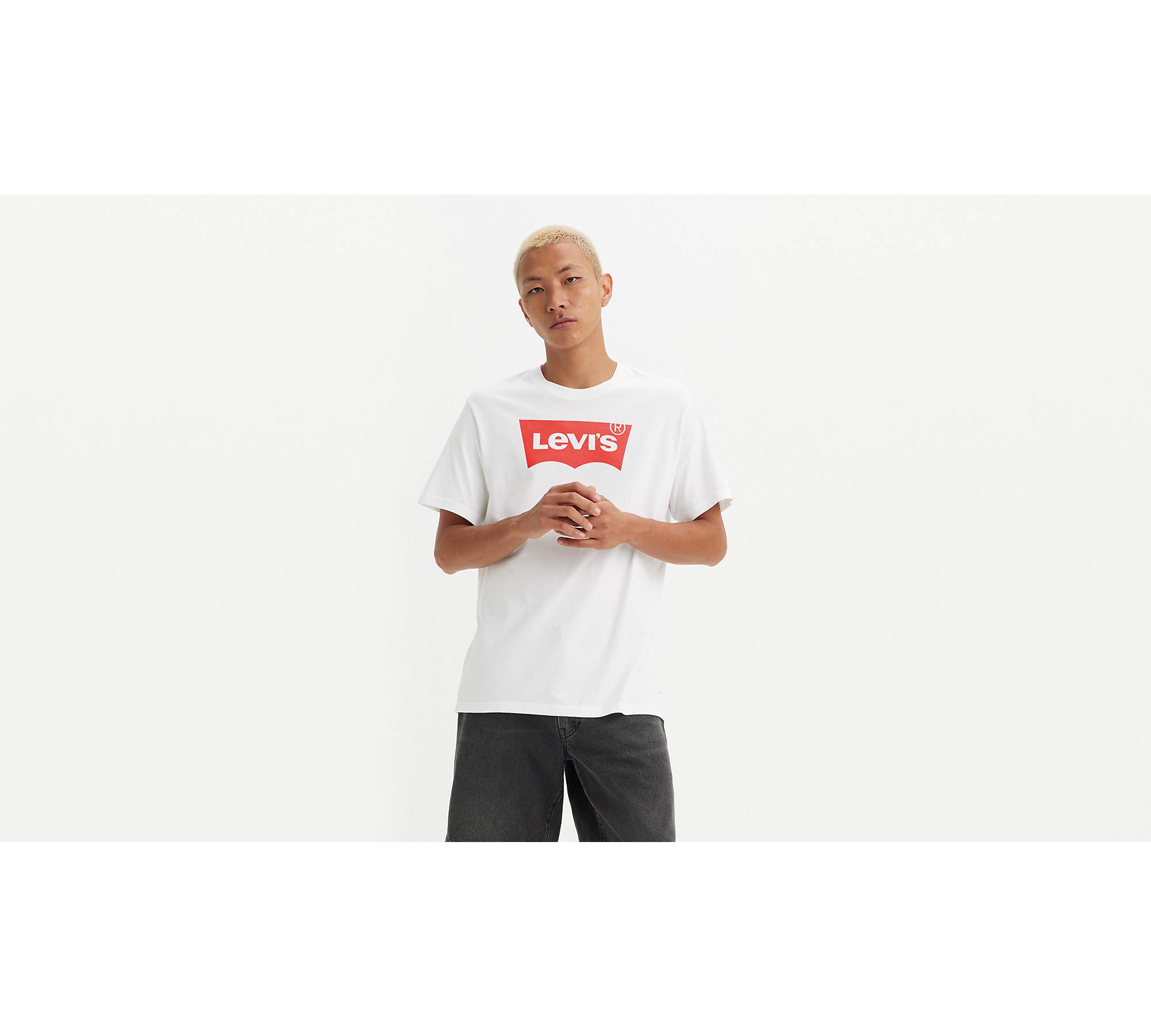Levi's® Logo Relaxed Fit Short Sleeve T shirt   White   Levi's® CA
