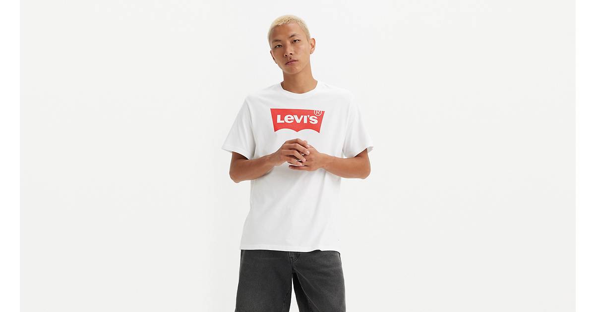Levi's® Logo Relaxed Fit Short Sleeve T-shirt - White | Levi's® US