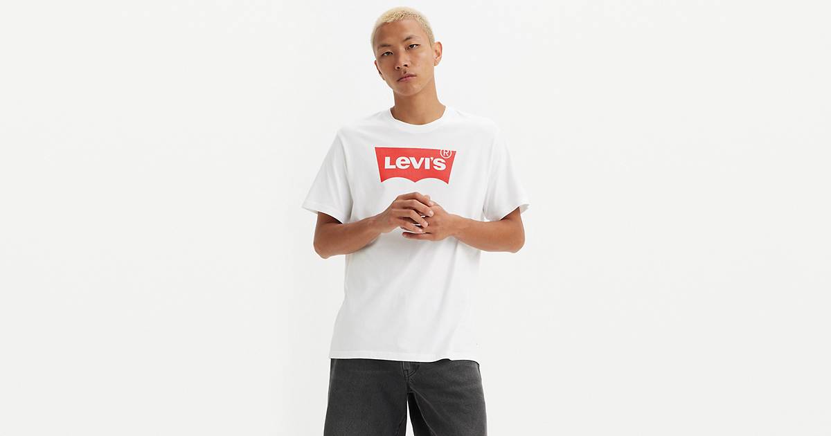 Levi's® Logo Relaxed Fit Short Sleeve T-shirt - White | Levi's® CA