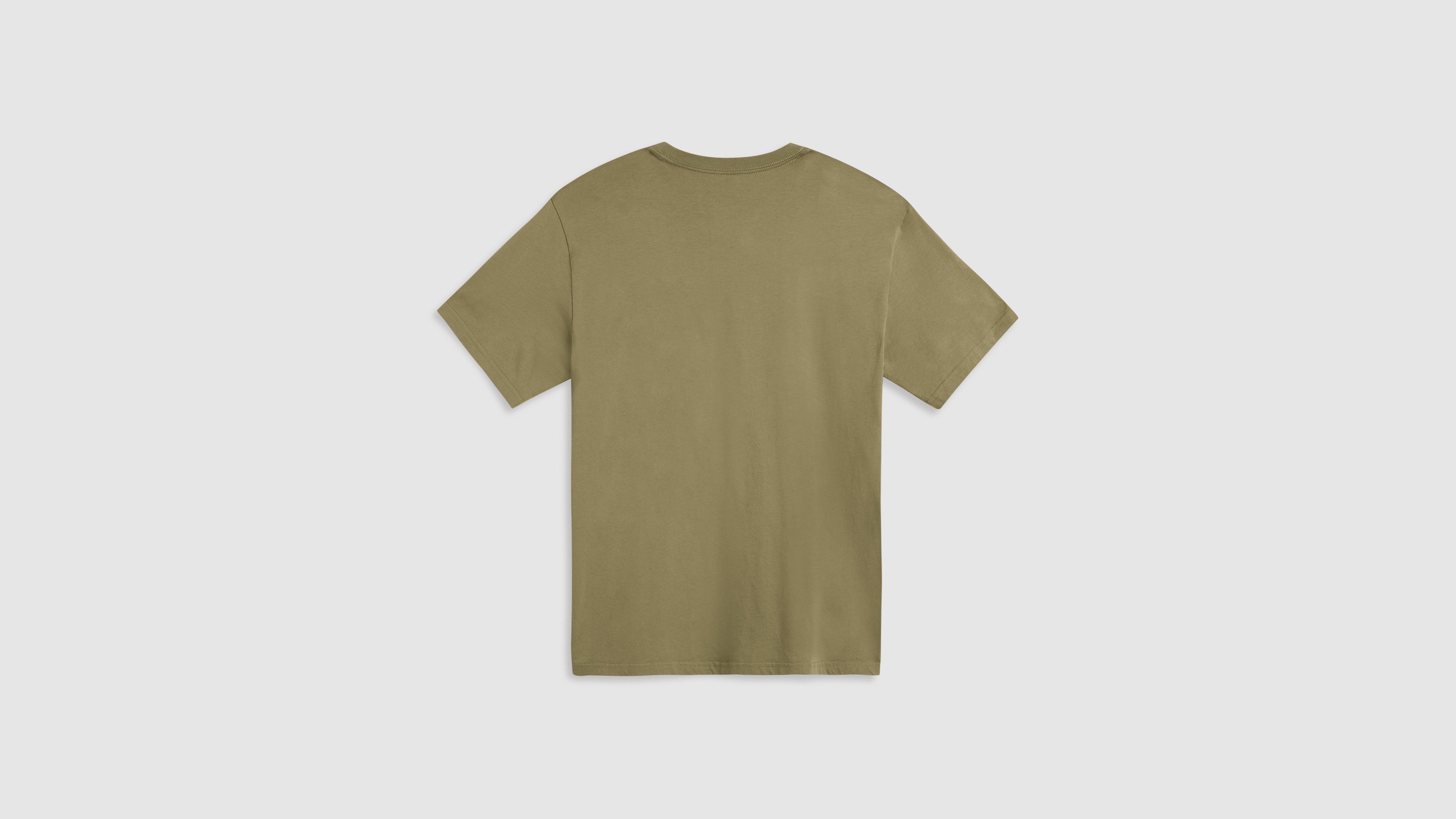 Men's Green Short Sleeves Crew Neck Relaxed Fit T-Shirt