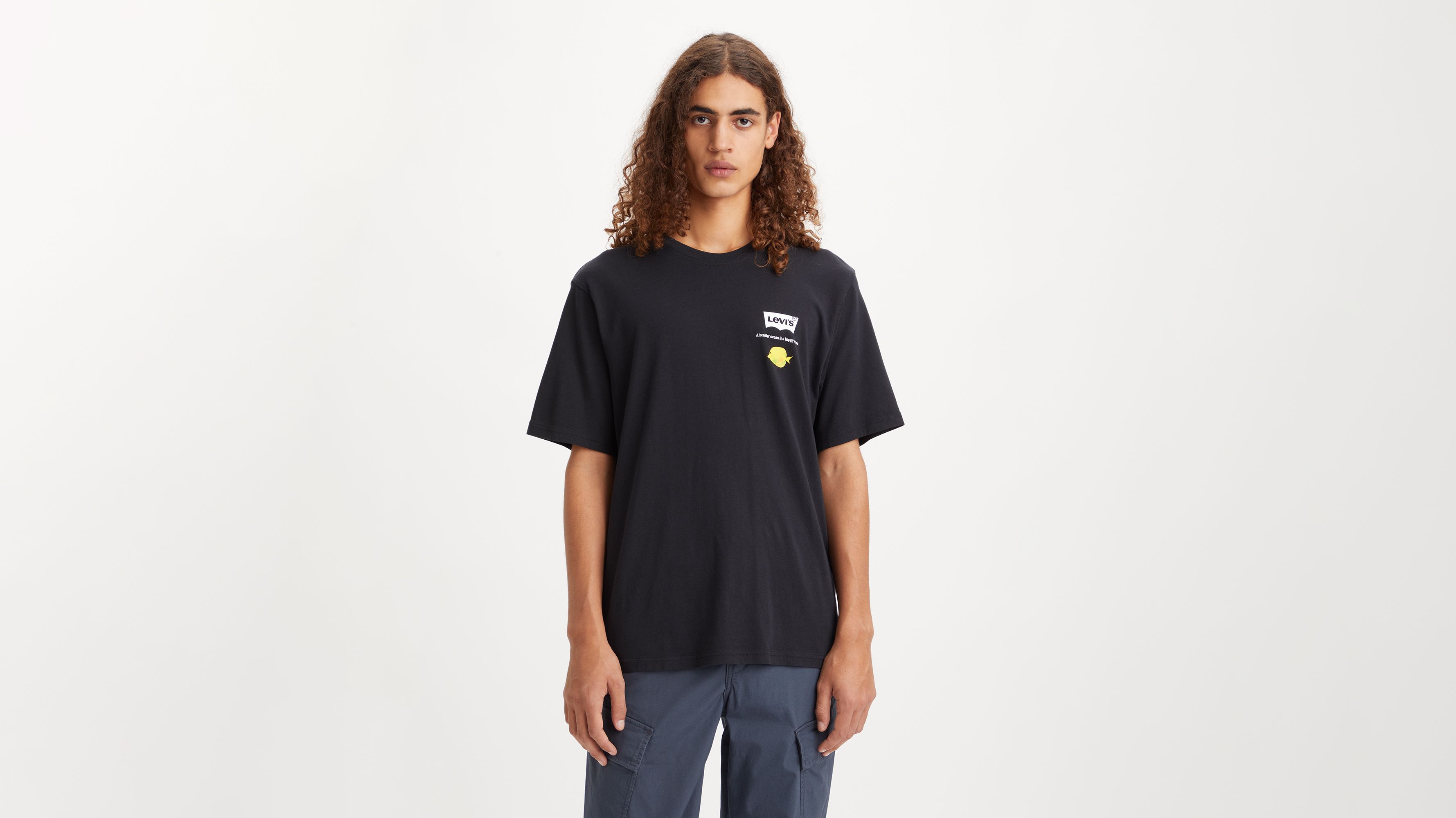 Levi's® Logo Relaxed Fit Short Sleeve T-shirt - Black