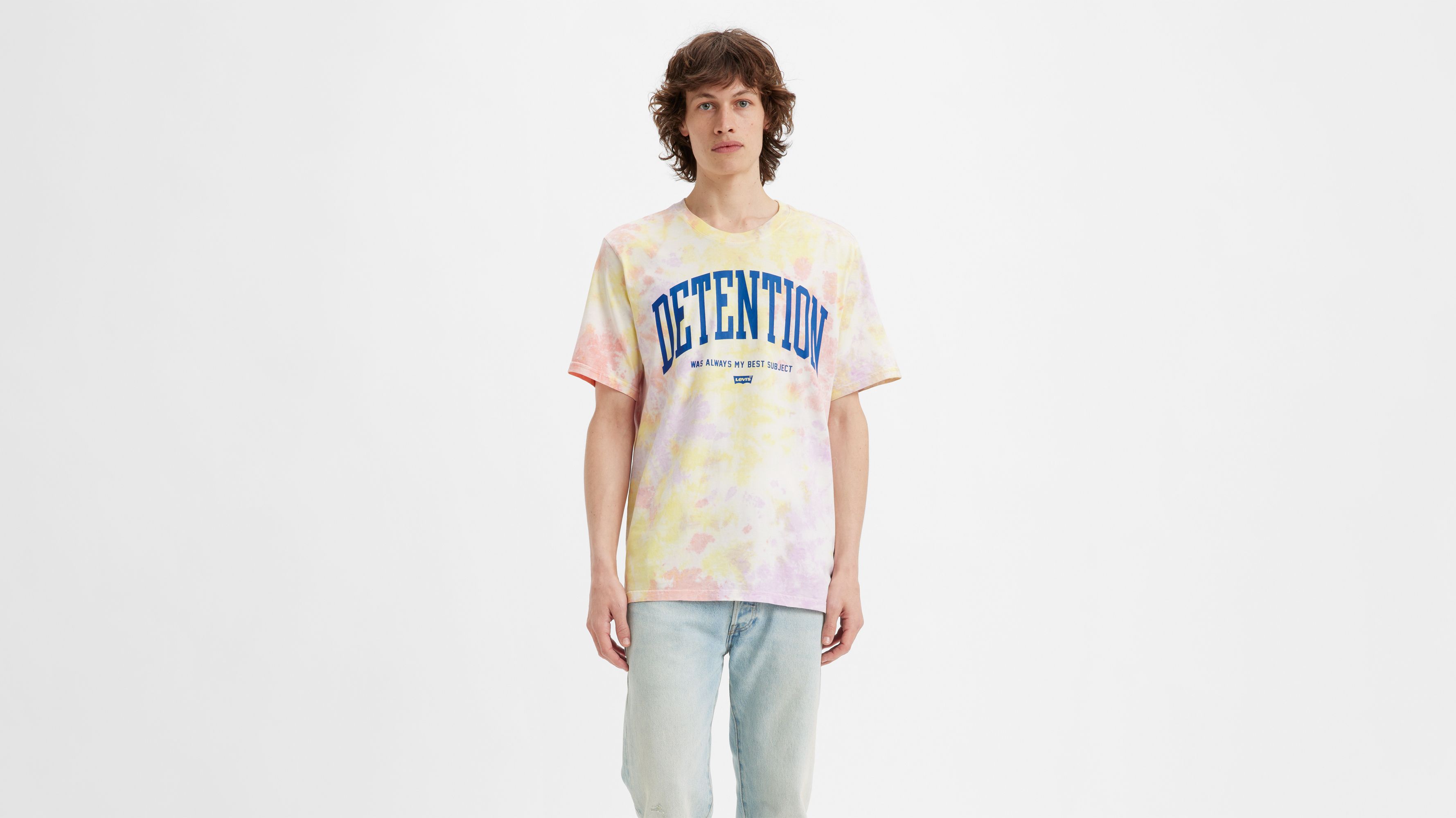 Relaxed Fit Crew Neck Alphabet Print Short Sleeve T Shirt main image 1