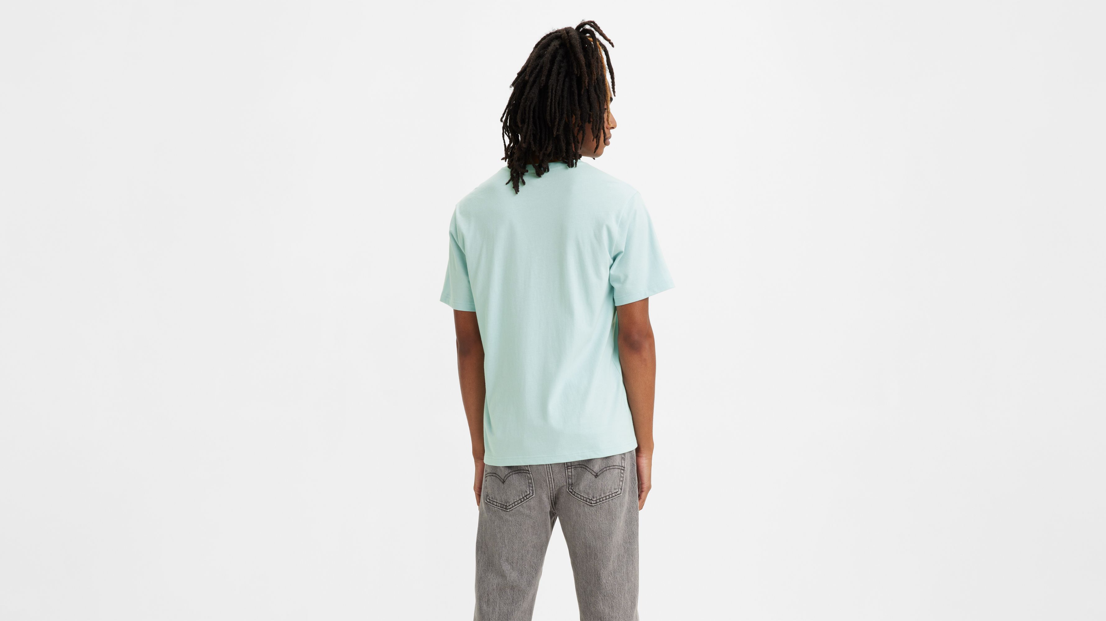【 JEANS】 ★ Badge Crewneck T-shirt ★ Relax Fit Relaxed Fit Tee - Blue | Levi's® PL