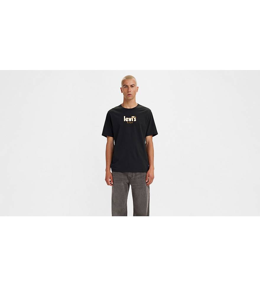 Relaxed Fit Short Sleeve Graphic Tee - Black | Levi's® HR