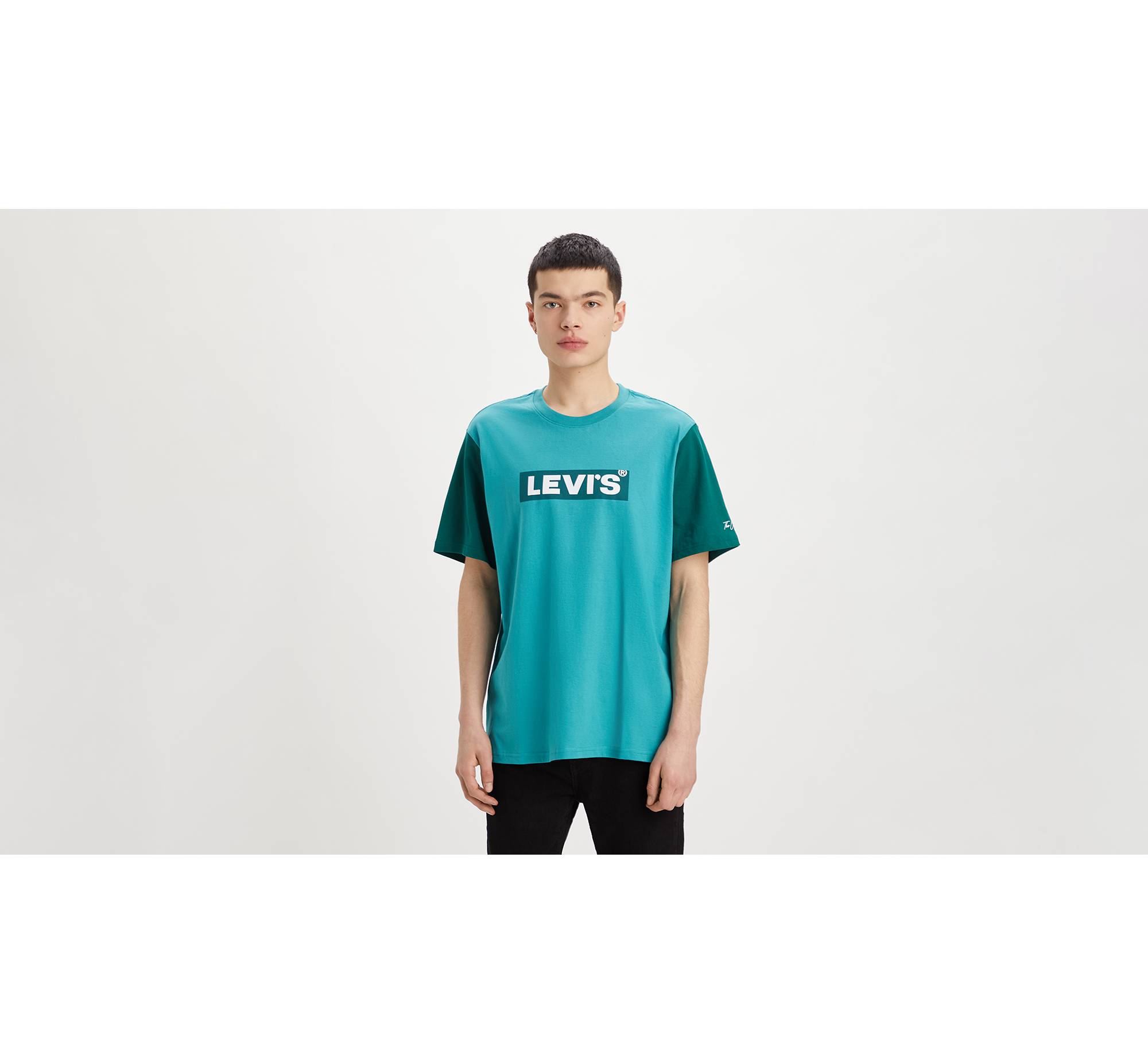 Relaxed Fit Short Sleeve Graphic Tee - Green