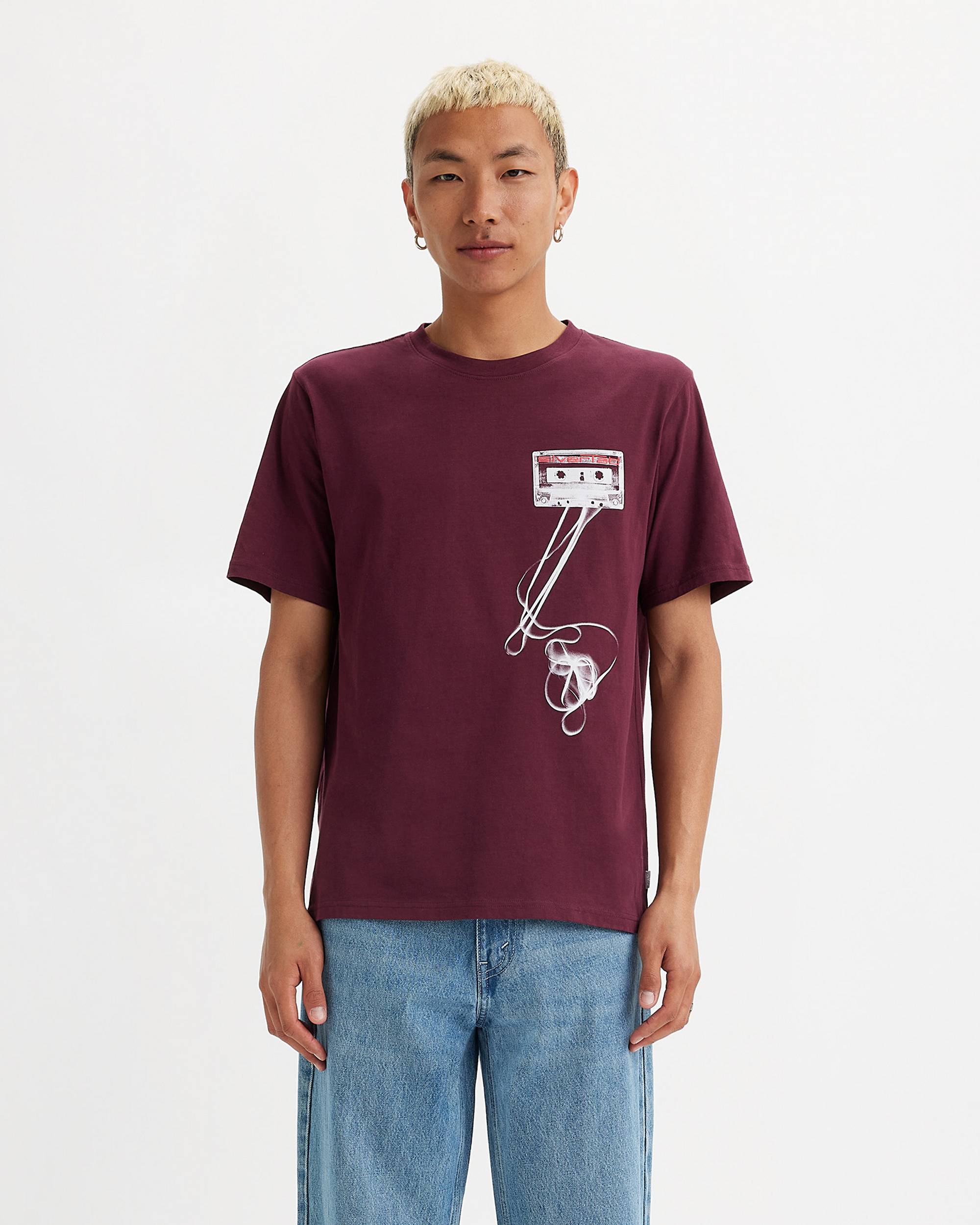 Silvertab™ Relaxed Fit Short Sleeve T-shirt - Red | Levi's® US Silvertab™ Relaxed Fit Short Sleeve T-shirt - Red | Levi's® US