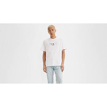 Short Sleeve Relaxed Fit Tee - White | Levi's® BE