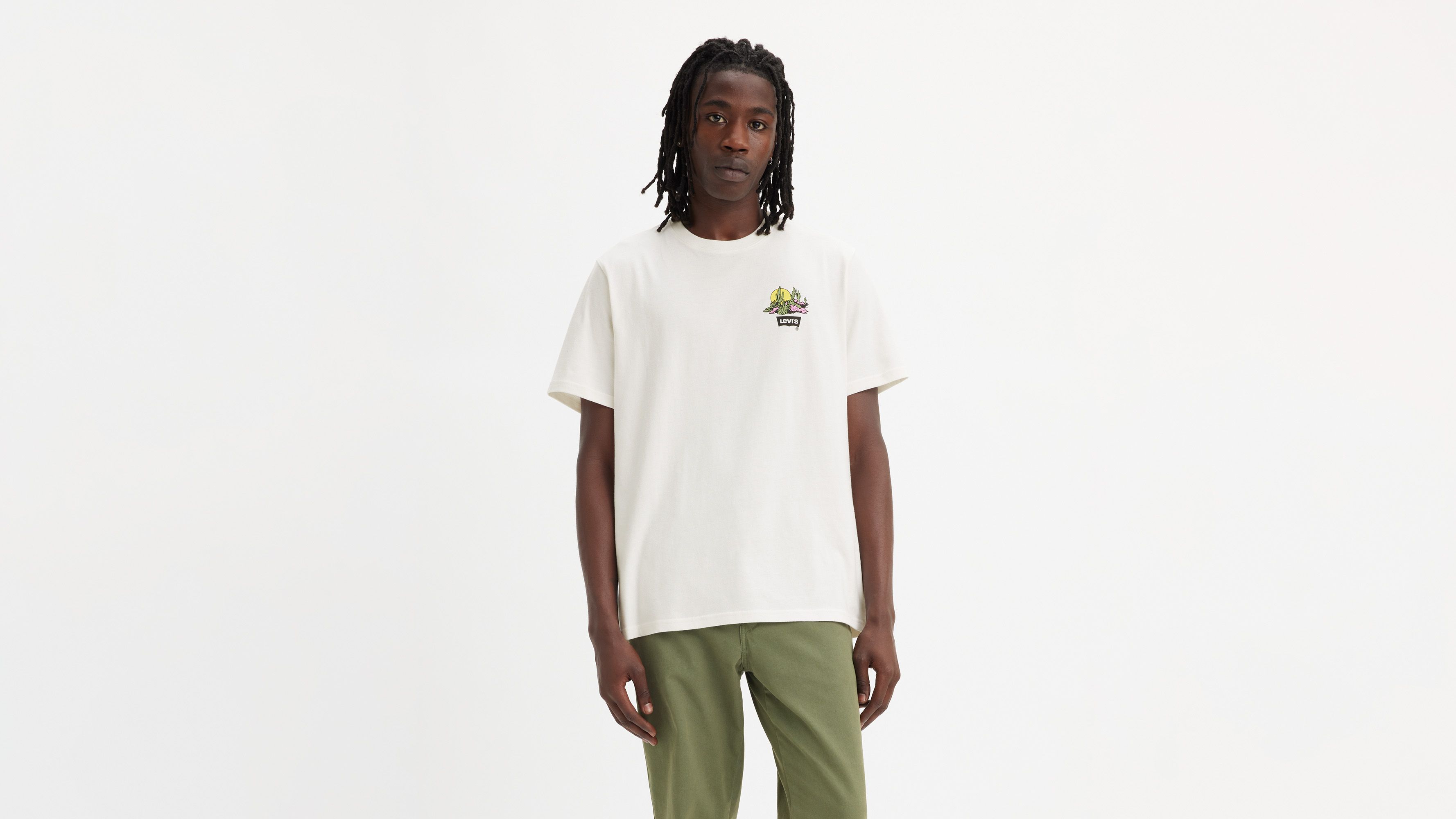 【U LAN】Catty Neko Loose Fit Short Sleeve Relaxed Fit Short Sleeve T-shirt - Yellow | Levi's® US