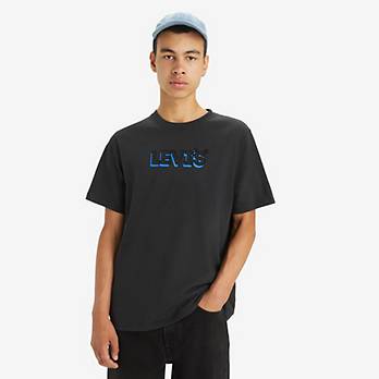 Relaxed Fit Graphic Tee - Black