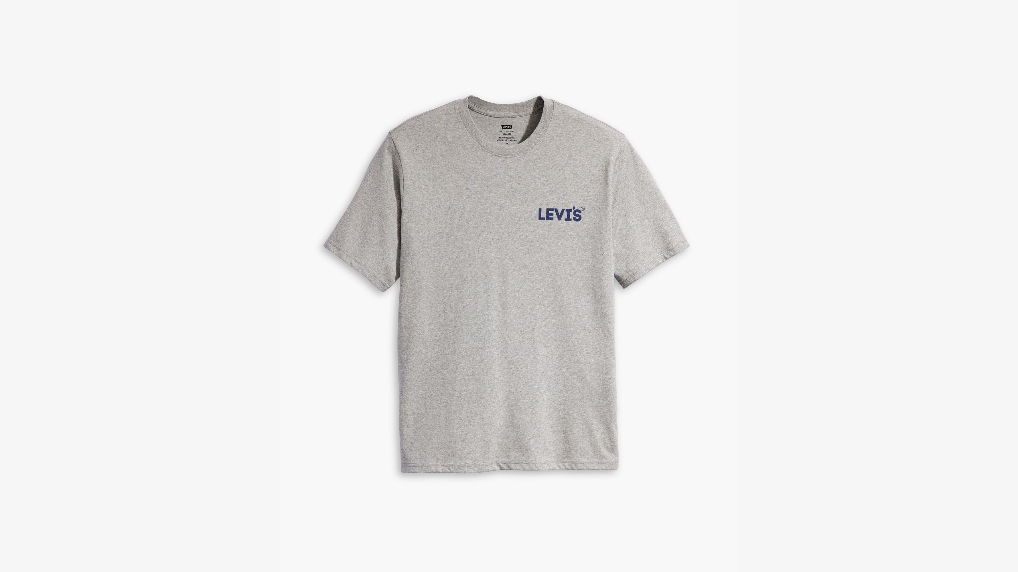 T-shirt ragazza LEVI'S con maniche corte a righe e stampa 3D.