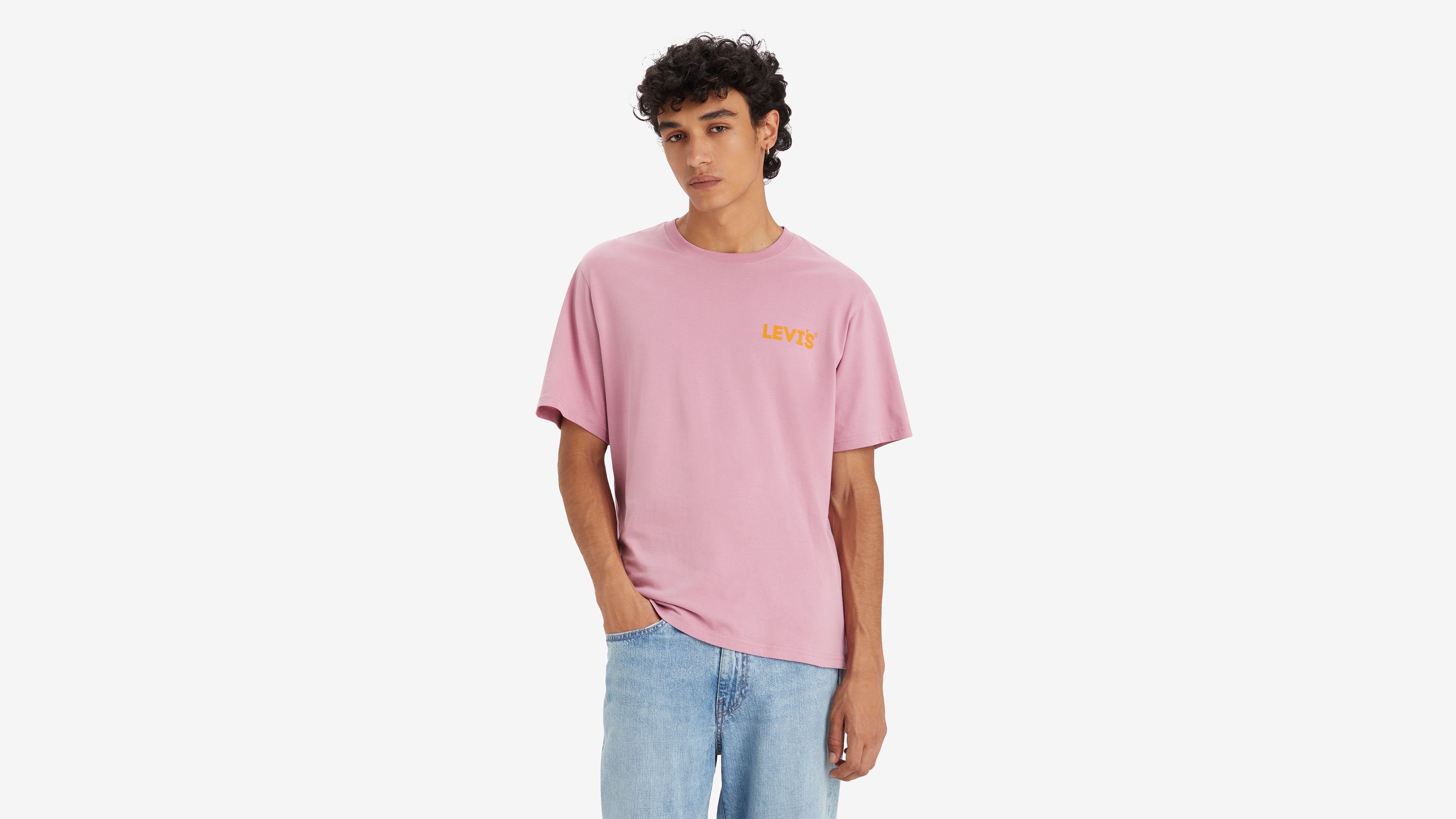 Levis pink outlet t shirt