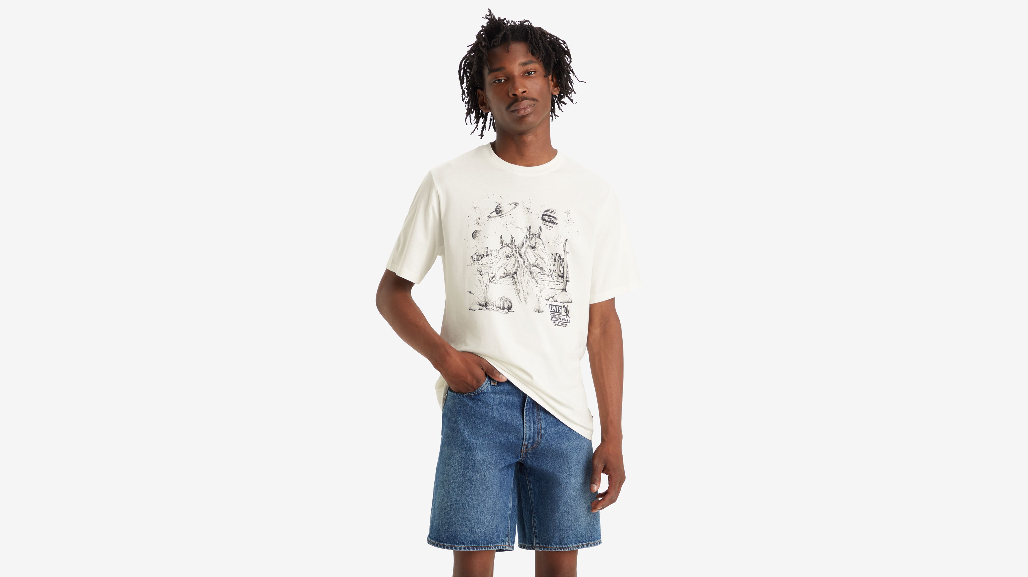 ＮＥＷ Levi's  GRAPHIC SET-IN White Graphic Set-in Shirt - White | Levi's® US