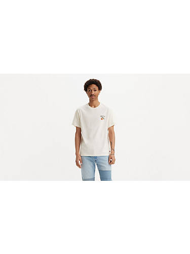 리바이스 Levi Relaxed Fit Short Sleeve Graphic T-shirt,Tasty Fruit Egret - White