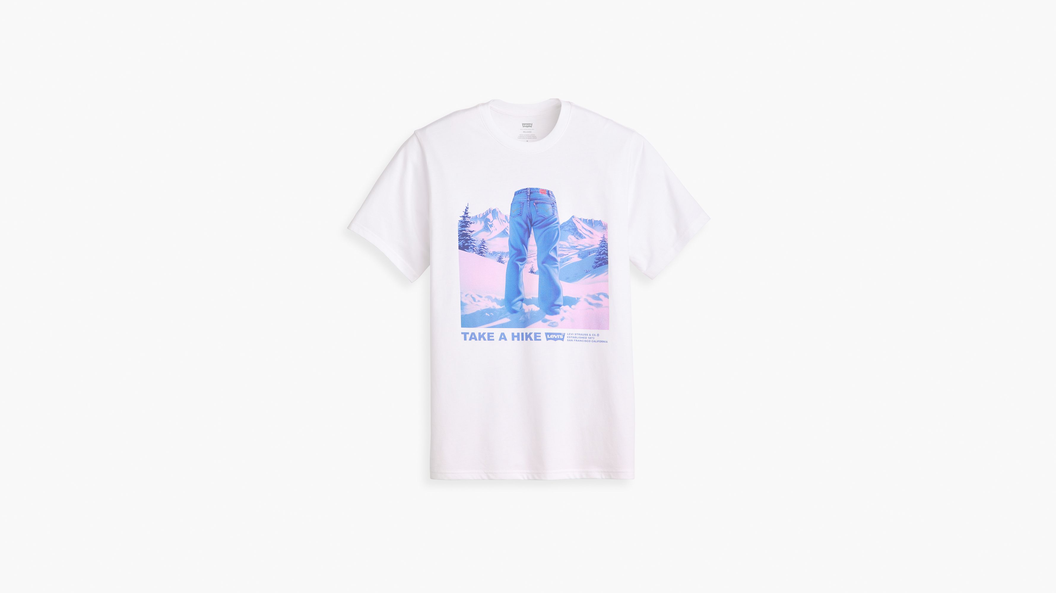注目の Relaxed US Levi's® | White - T-shirt Graphic Sleeve Short Fit Clothing