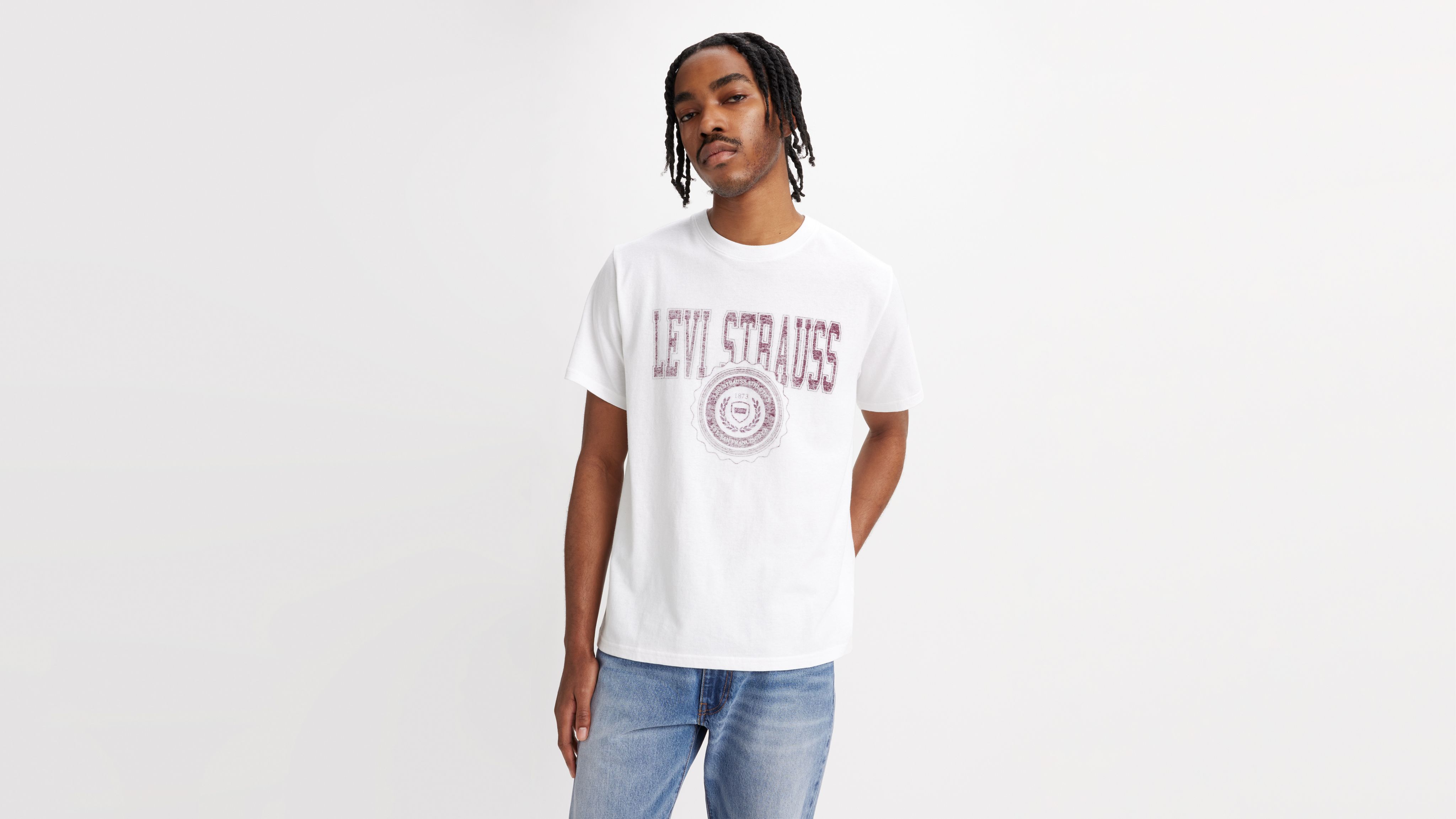 ＮＥＷ Levi's  GRAPHIC SET-IN White Graphic Set-in Neck Tee - White | Levi's® GB