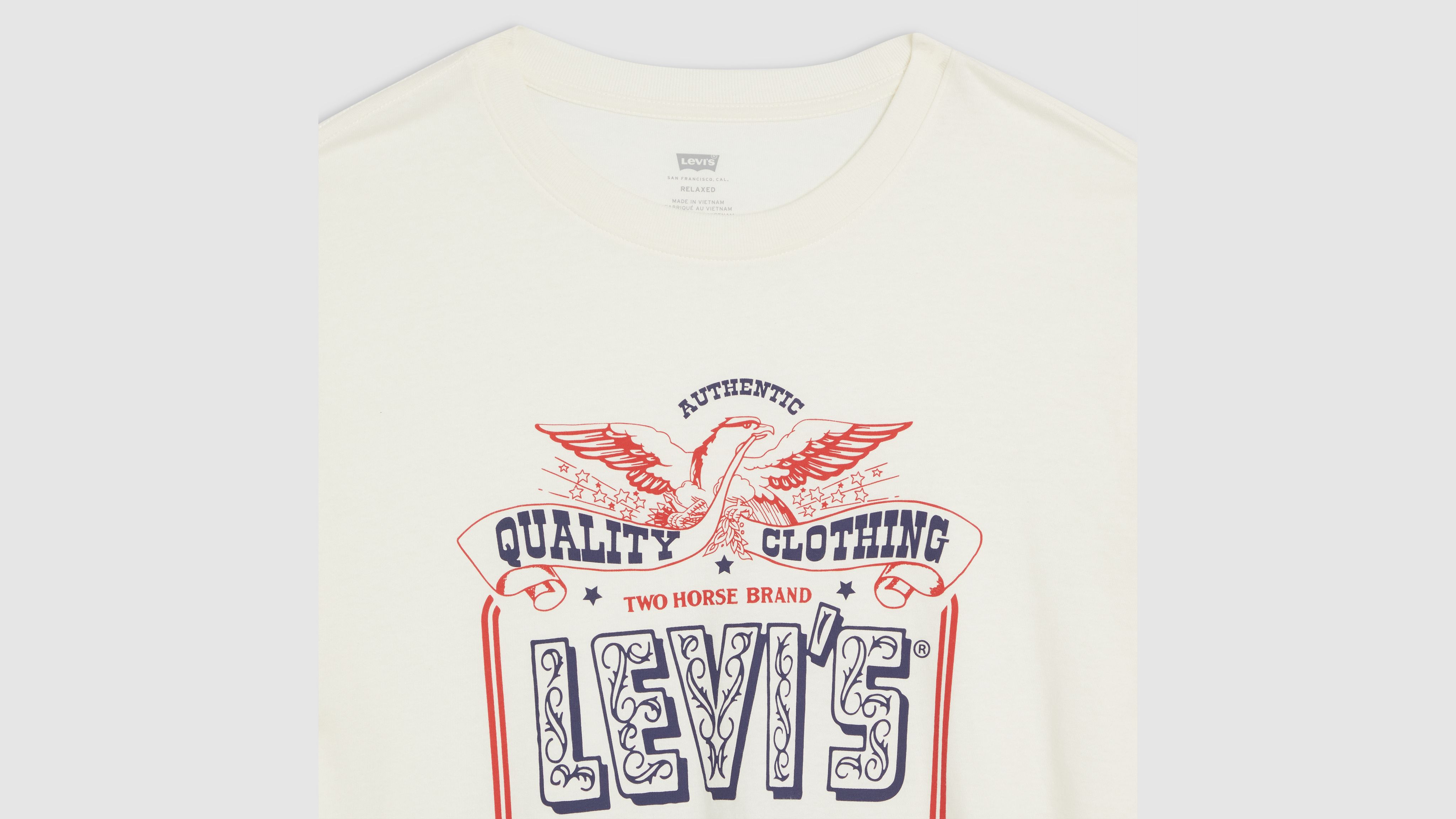 ★Off-White★ Graphic Logo Short Sleeve T-Shirt Light Blue W Relaxed Fit Short Sleeve Graphic T-shirt - Blue | Levi's® US