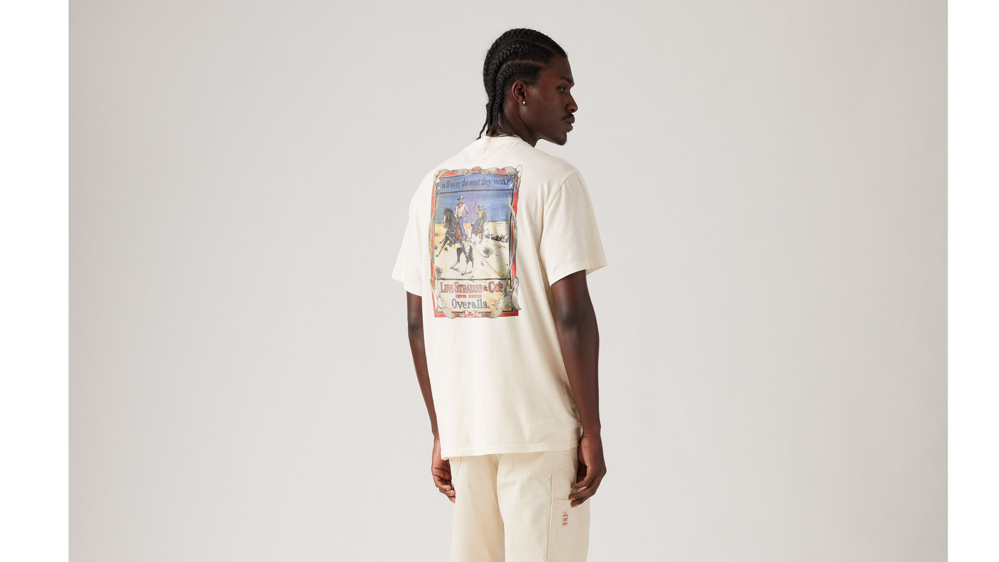 Tシャツ・カットソー ^LEATHERY^ Drag on overfit short sleeve t-shirt WHITE LRTS42 Relaxed Fit Short Sleeve Graphic T-shirt - White | Levi's® US