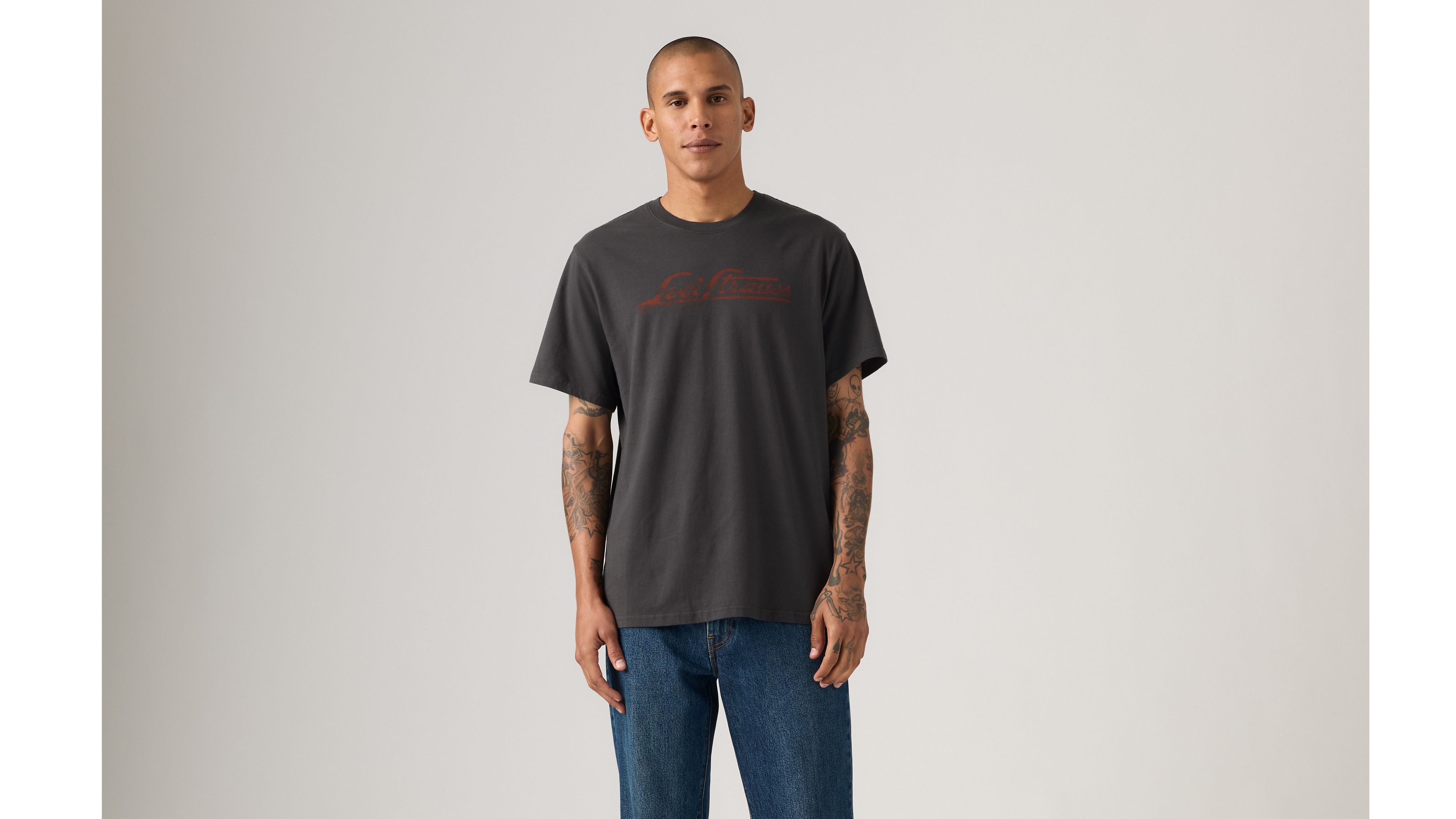 Levi's Relaxed Fit Short-sleeve Graphic T-shirt In Gray