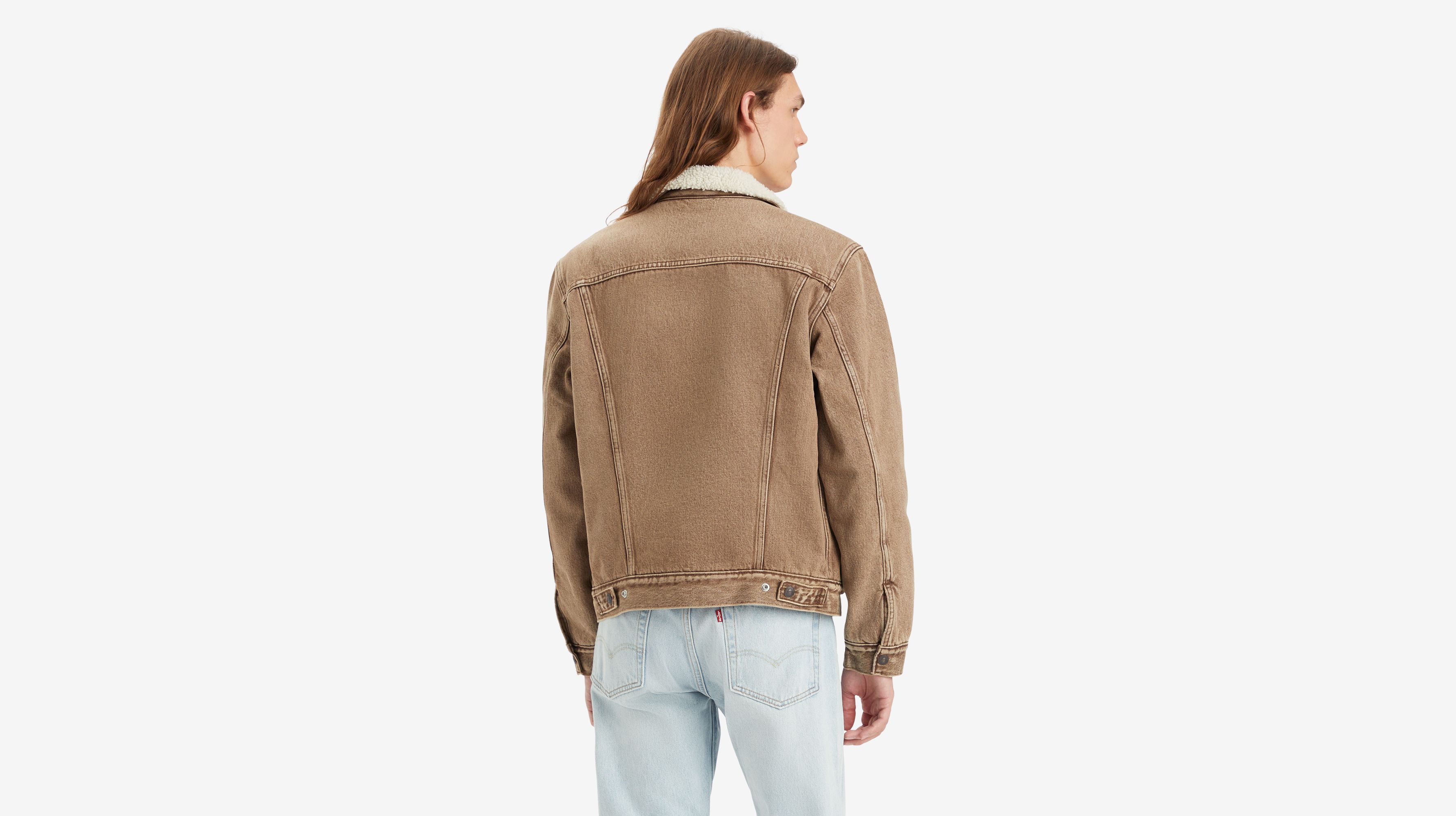 Levi's brown sherpa store trucker jacket