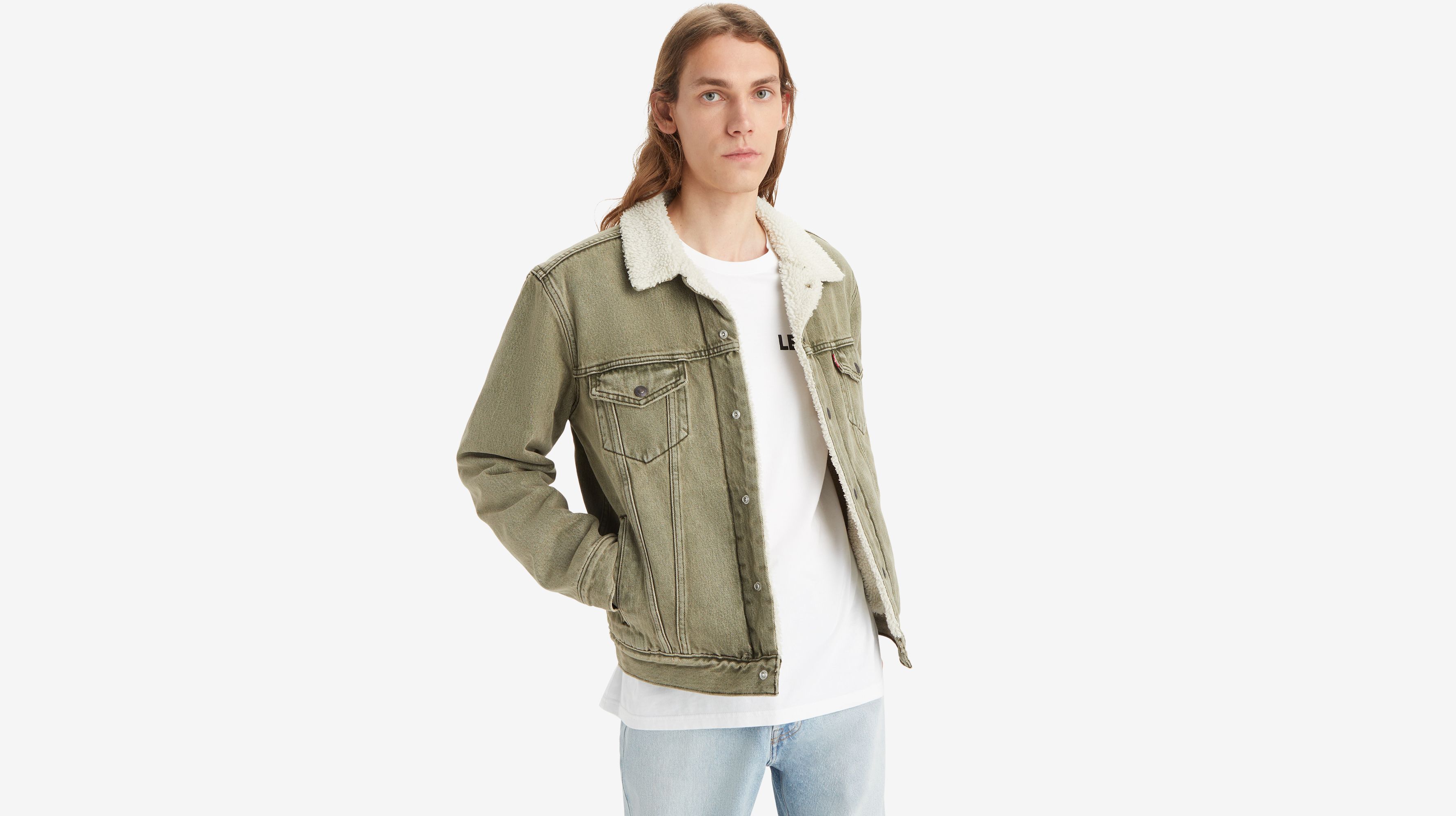 Levi's trucker sale jacket khaki