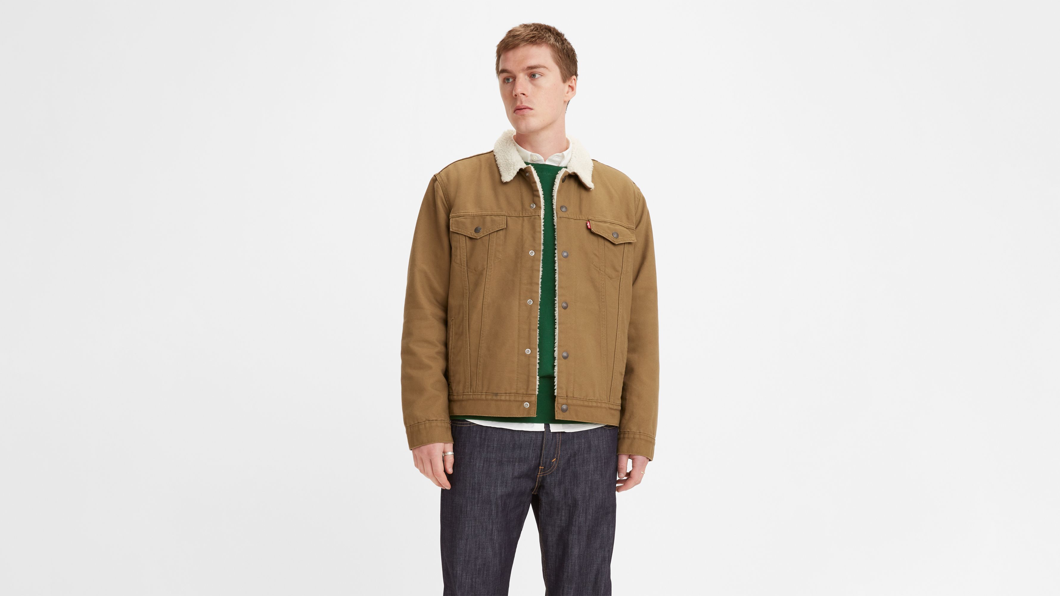 Levi's waxed cheap canvas trucker jacket