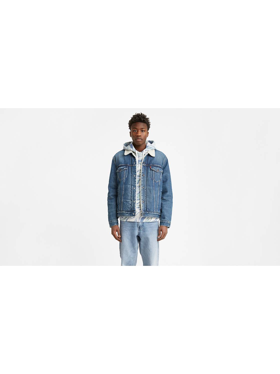 Carhartt Men's Relaxed Fit Denim Sherpa-Lined Jacket at Tractor