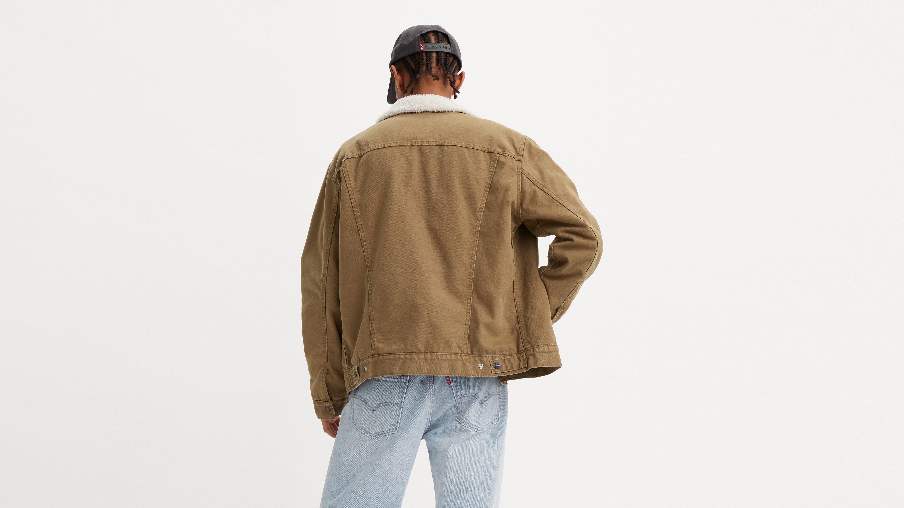 Canvas Sherpa Trucker Jacket - White | Levi's® US