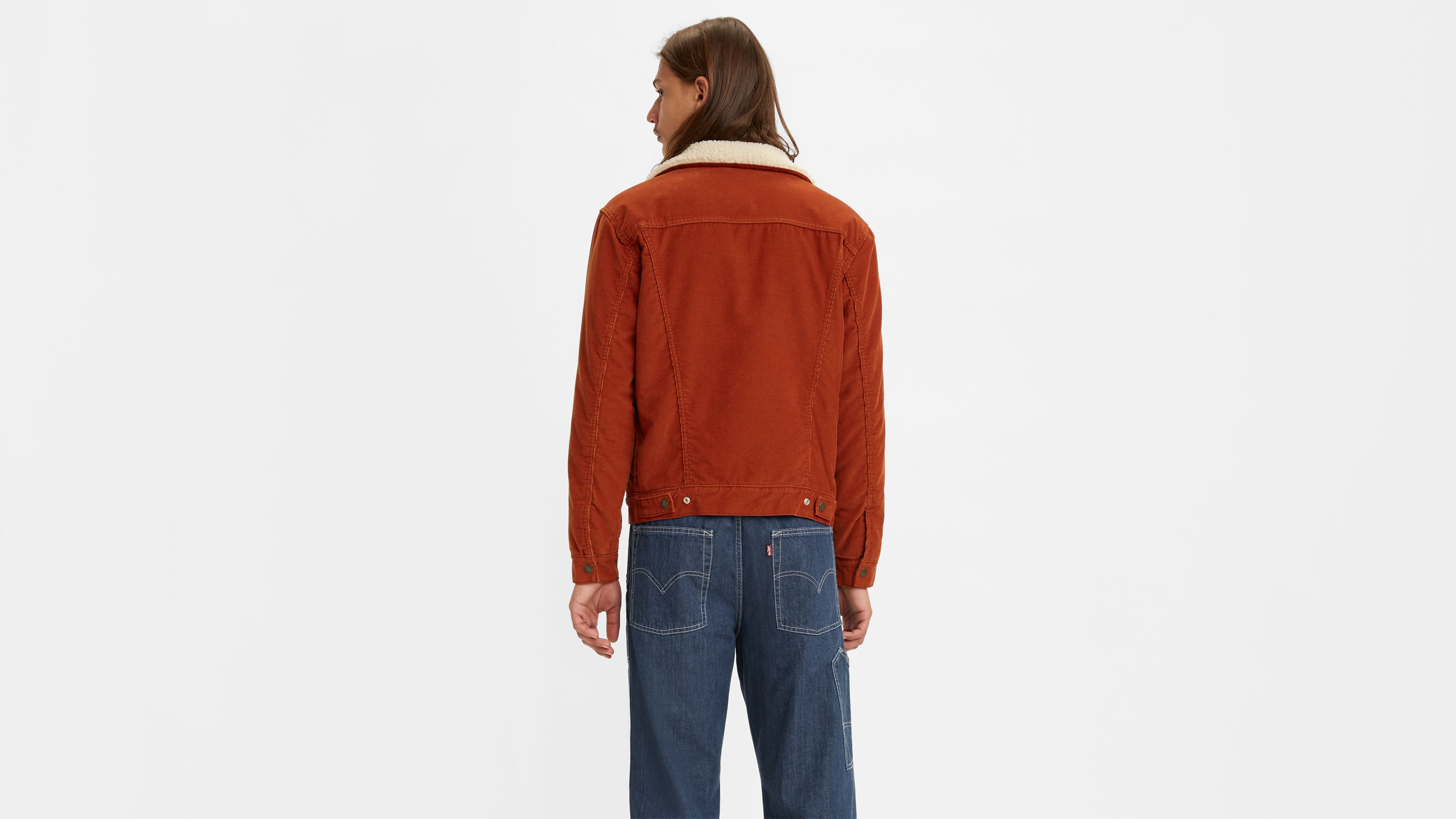 Sherpa trucker best sale jacket red