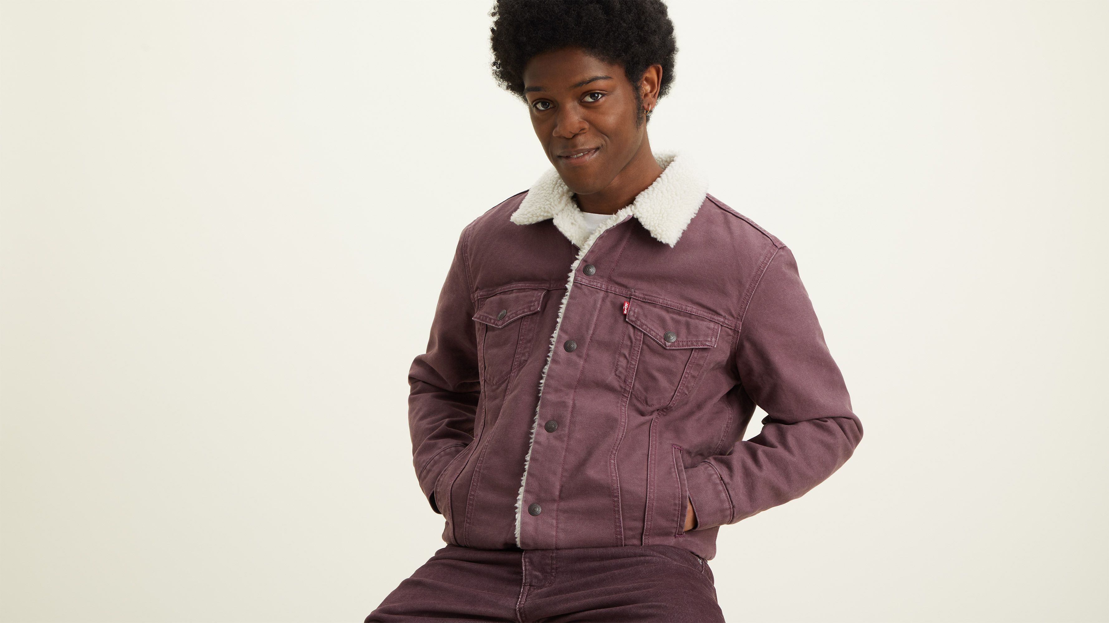 Type Iii Sherpa Trucker Jacket Red Levi's® CH