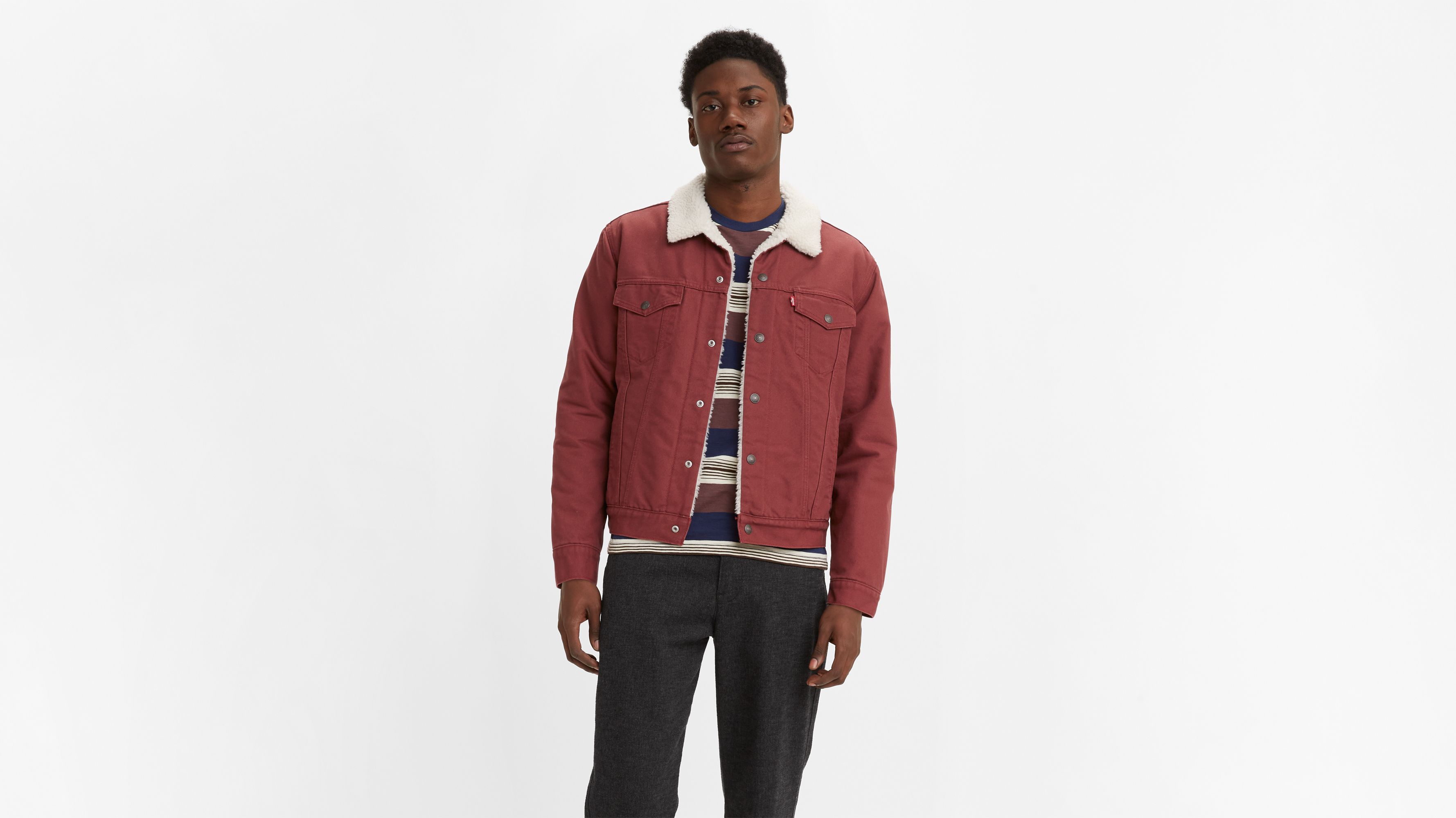 Levi's red store sherpa trucker jacket