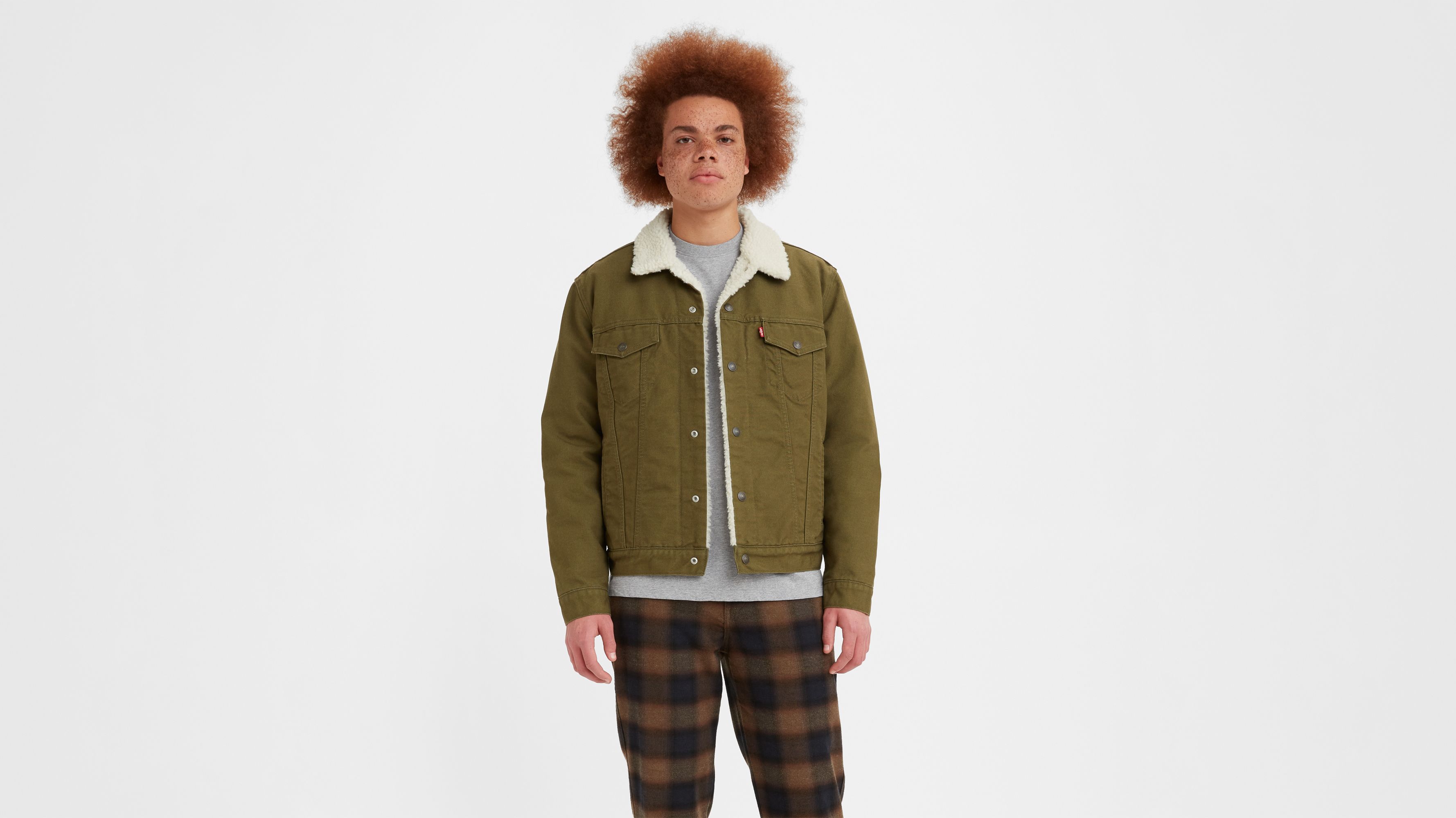 Type Iii Sherpa Trucker Jacket - Green | Levi's® US