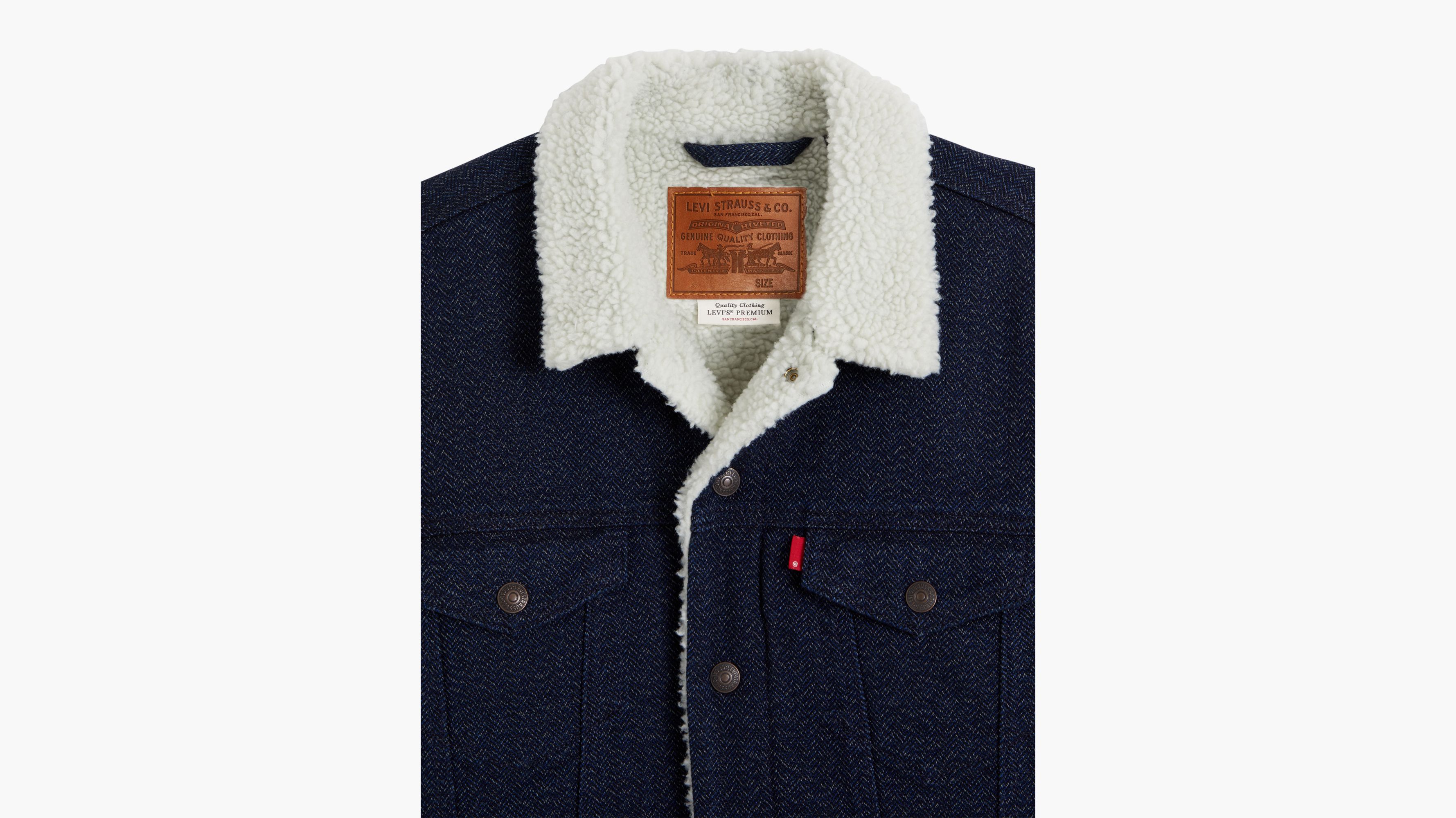 Type Iii Herringbone Sherpa Trucker Jacket - Dark Wash | Levi's® US