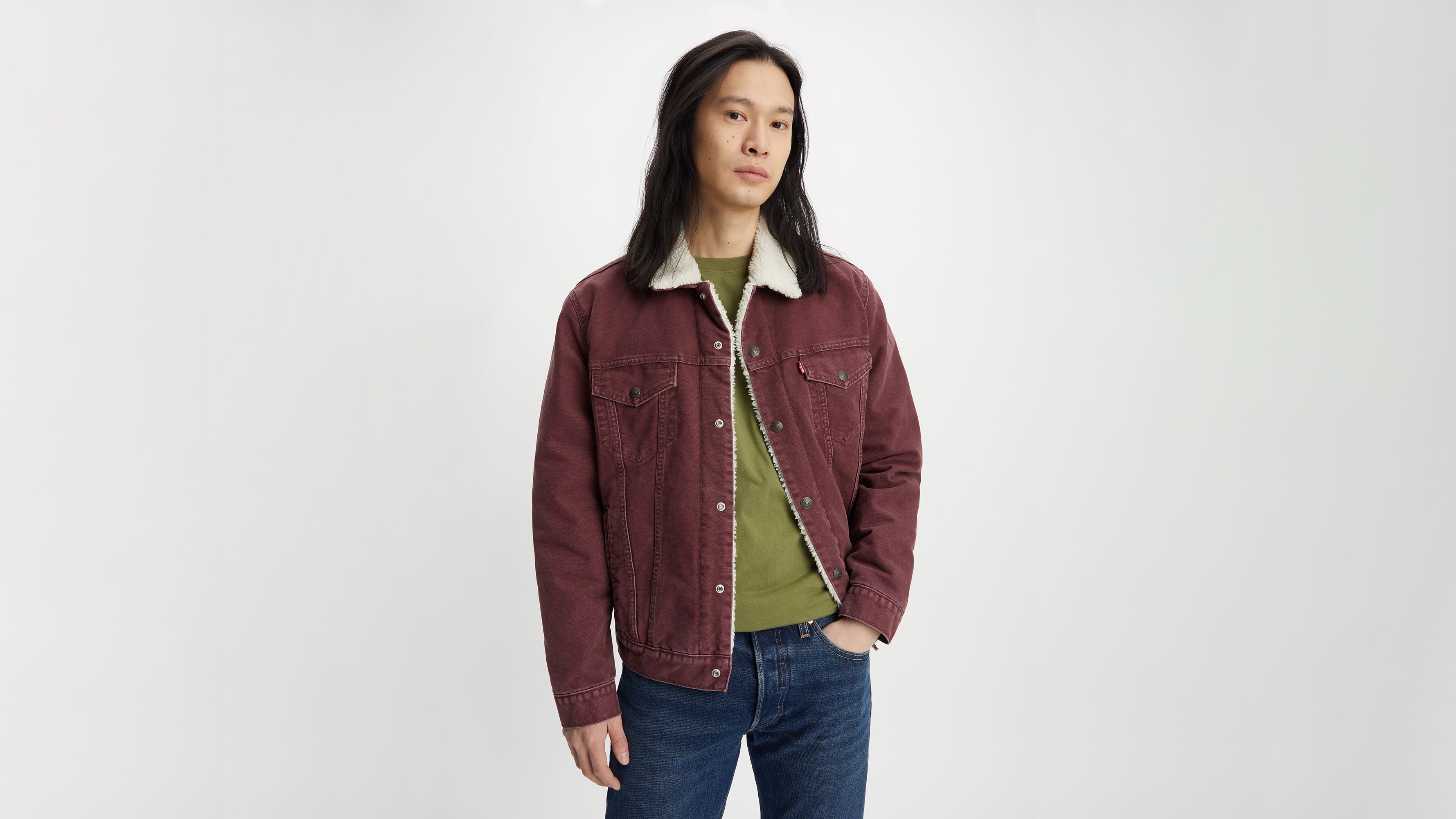 Type Iii Sherpa Trucker Jacket - Purple | Levi's® BA