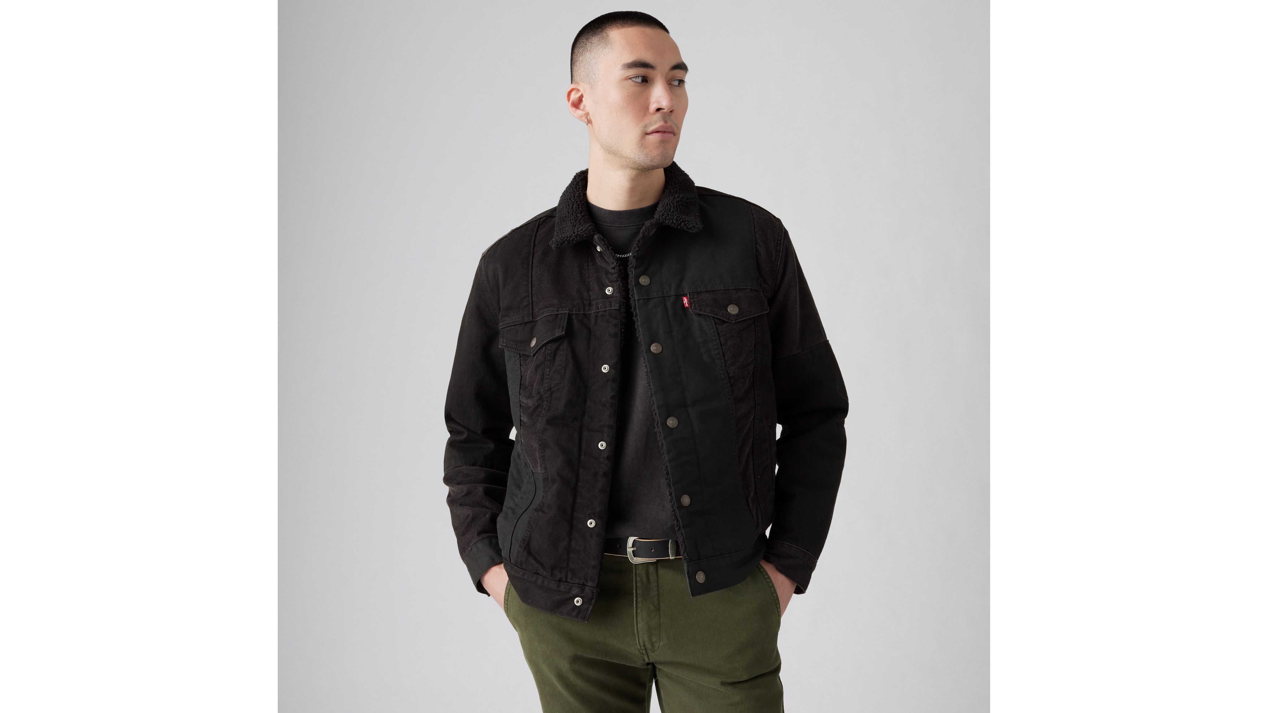 Levi's Type Iii Sherpa Trucker Jacket In Motion Sickness