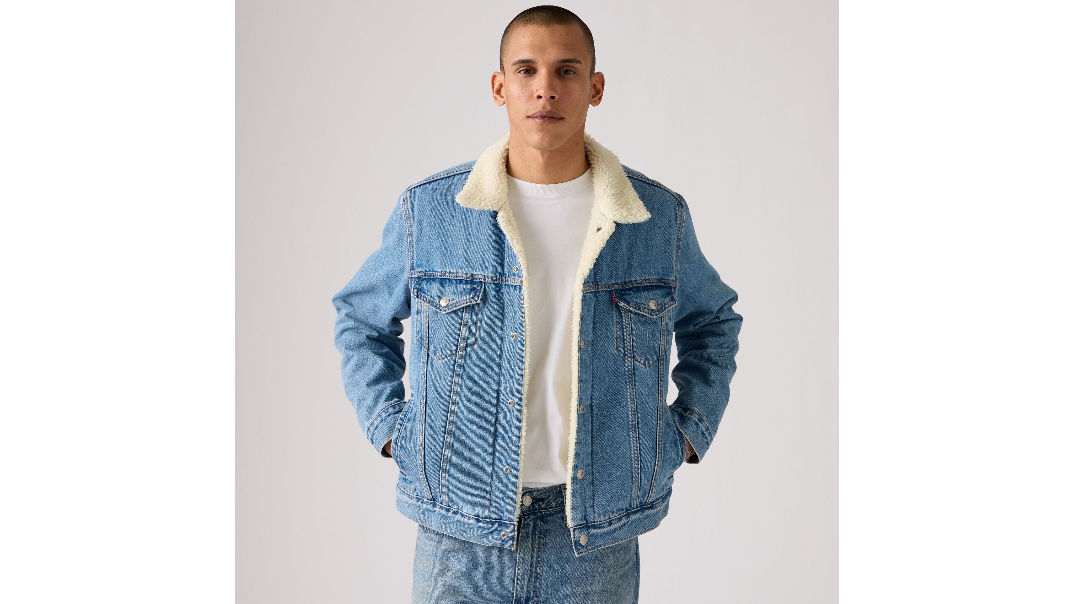 ジャケット・アウター tiku.pu Kurtka Type iii Trucker Sherpa - Niebieski | Levi's® PL