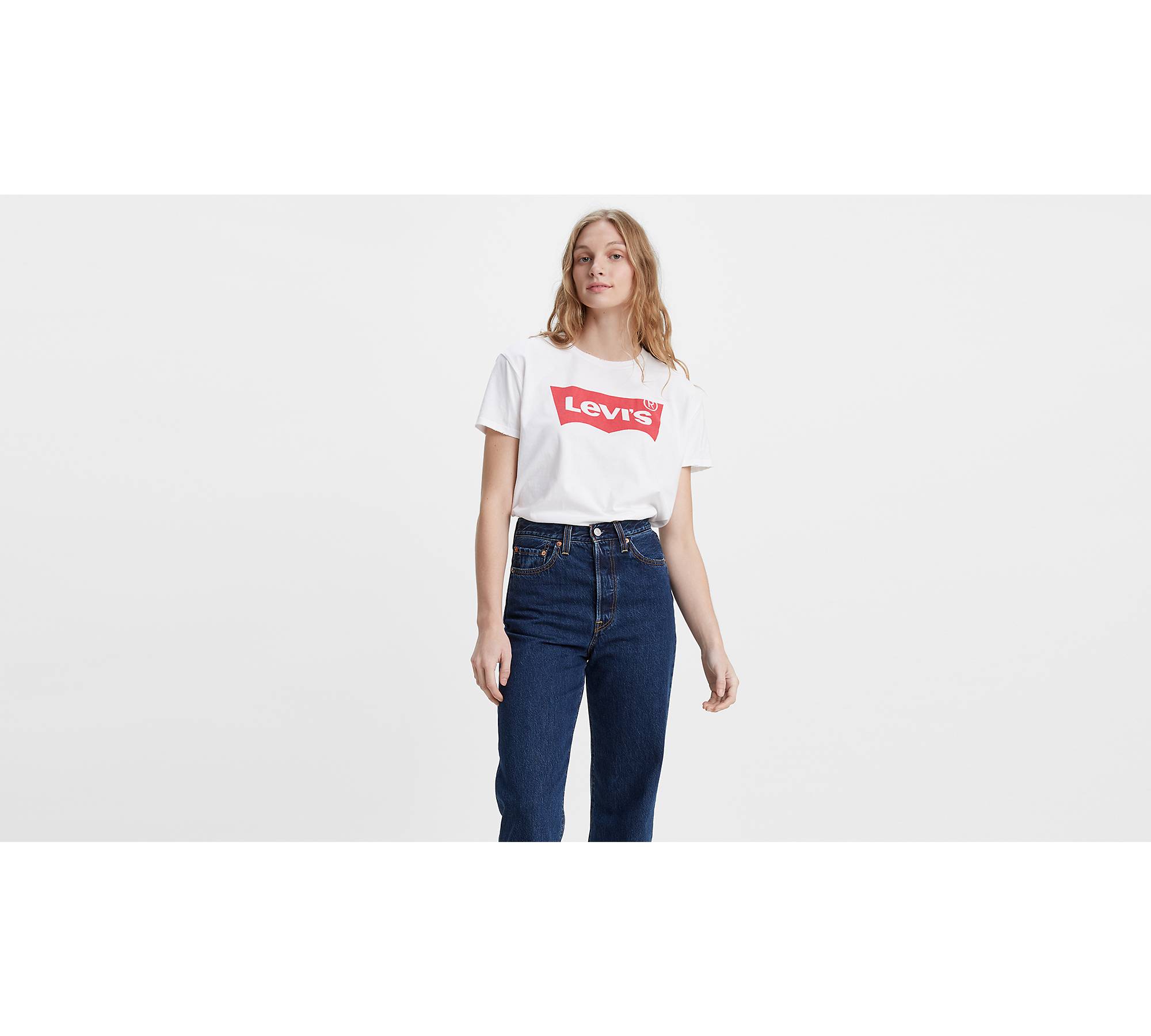 Short Sleeve Vintage Levi's® Logo T-shirt - White