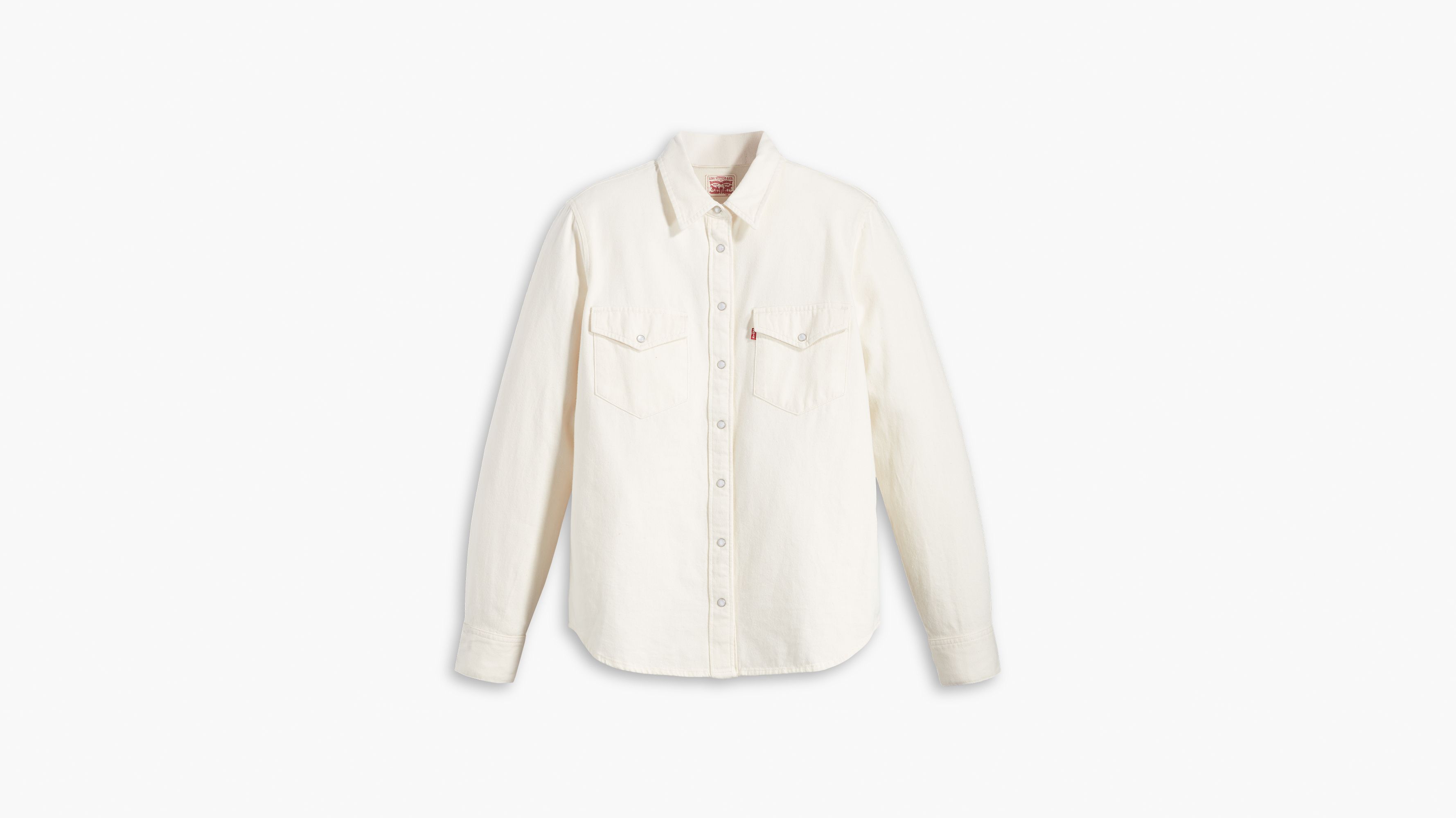 Levi's Essential Western Denim Shirt In Ecru