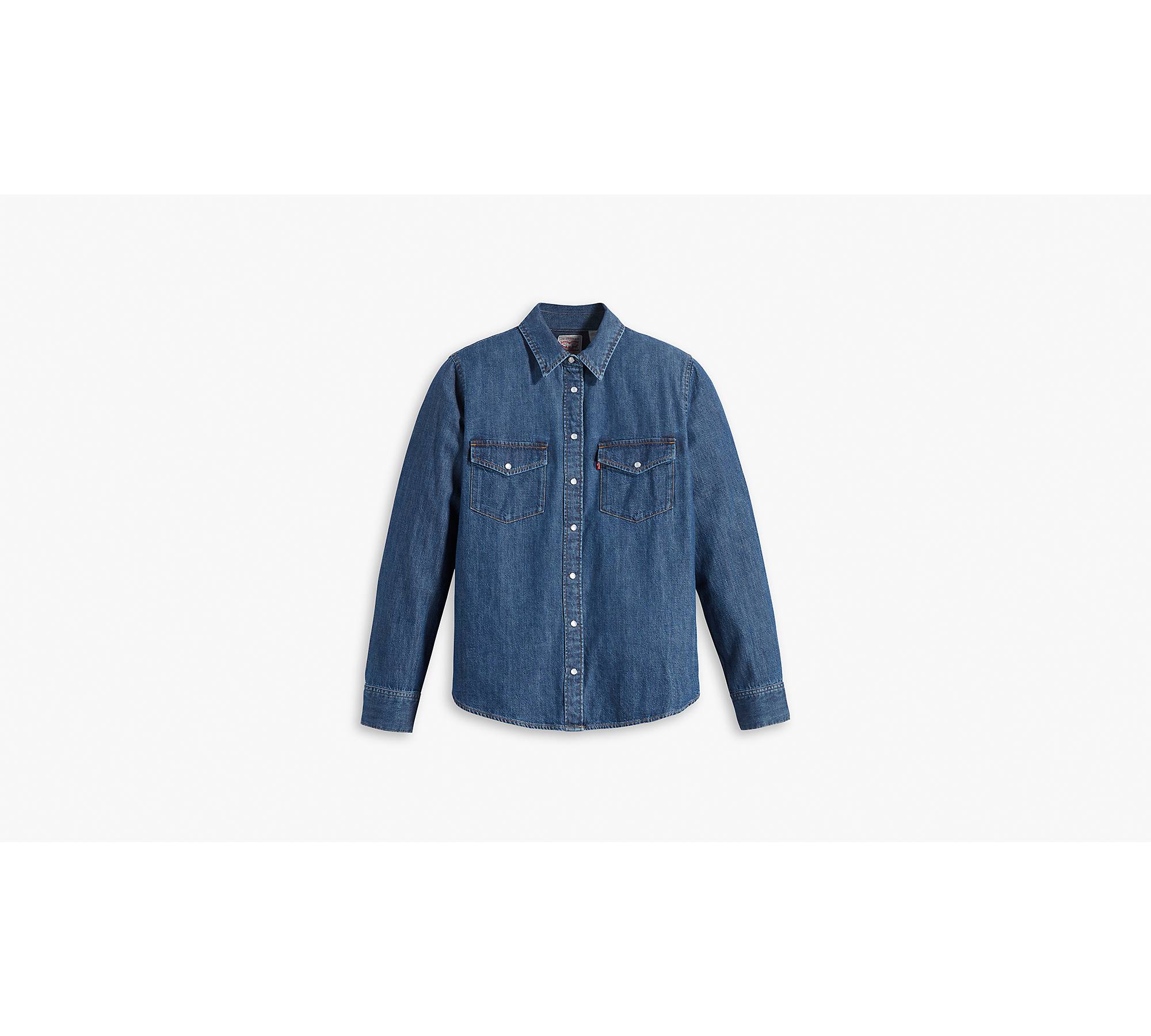 Iconic Lightweight Western Shirt - Blue | Levi's® GB