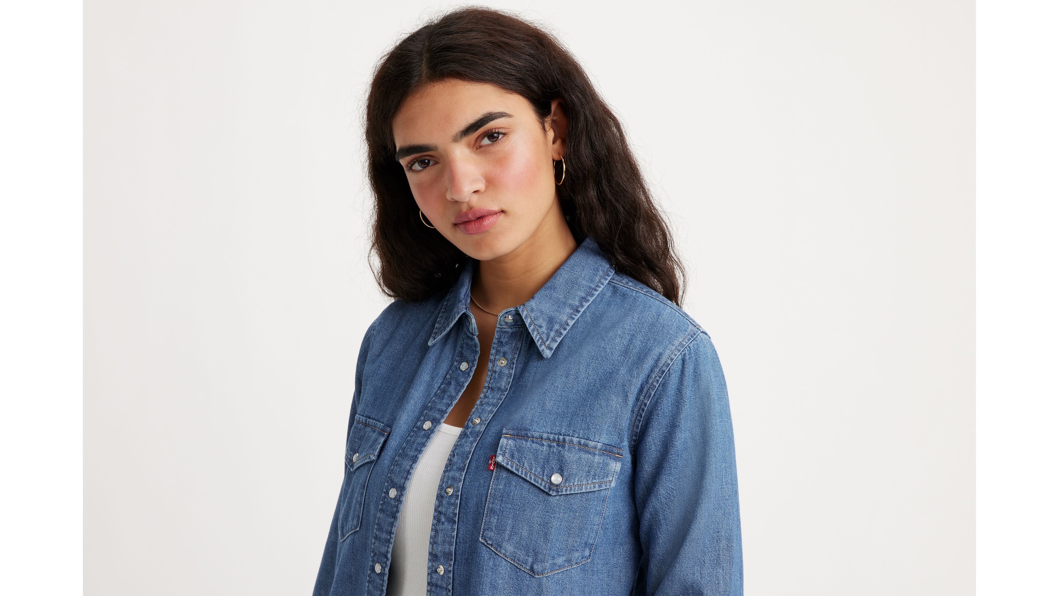 Iconic Western Denim Shirt - Medium Wash