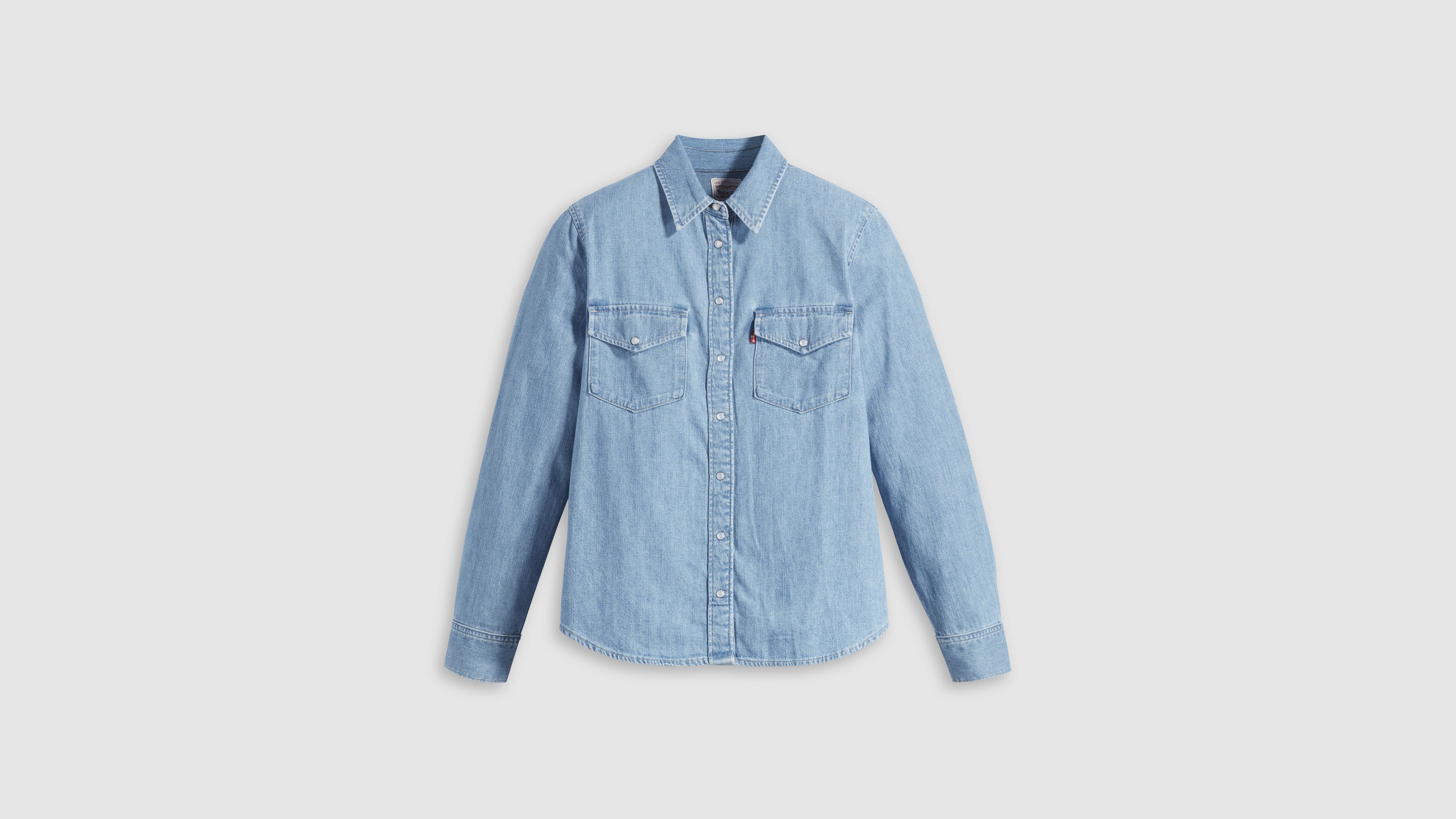 売れ筋商品|||リーバイス シャツ レディース トップス ICONIC WESTERN - Button-down blouse - old blue Iconic Western Denim Shirt - Medium Wash | Levi's® US
