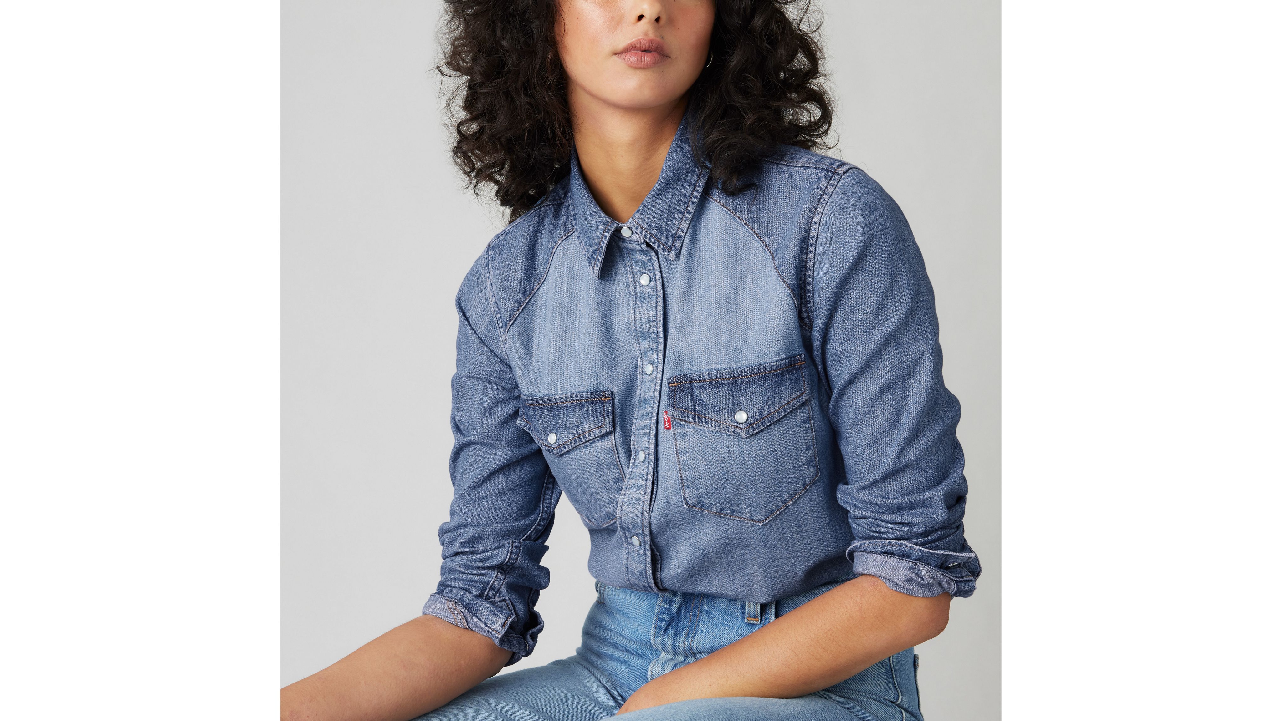 Levi's Iconic Western Denim Shirt In Practically Pieced