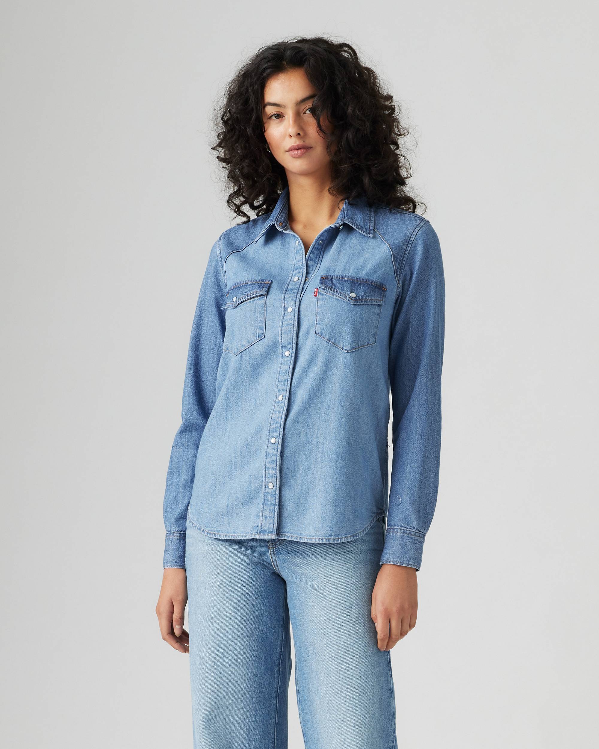 Iconic Western Denim Shirt - Medium Wash | Levi's® US Iconic Western Denim Shirt - Medium Wash | Levi's® US