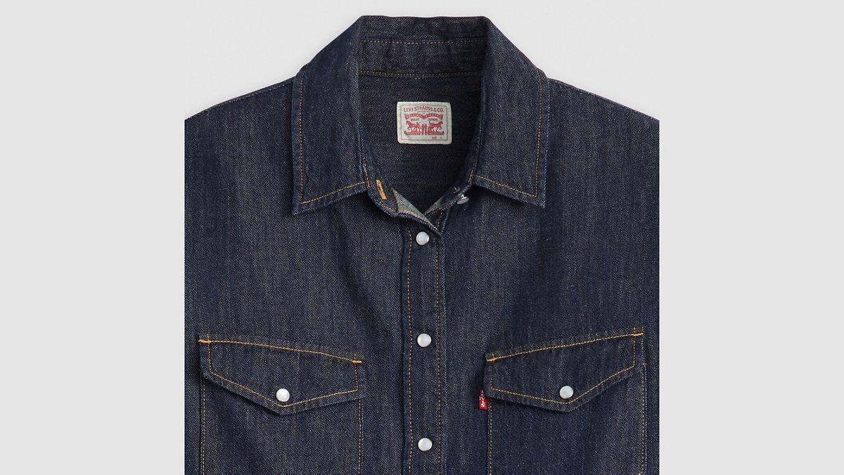 Iconic Western Linen+ Denim Shirt — Today's News - Dark Wash