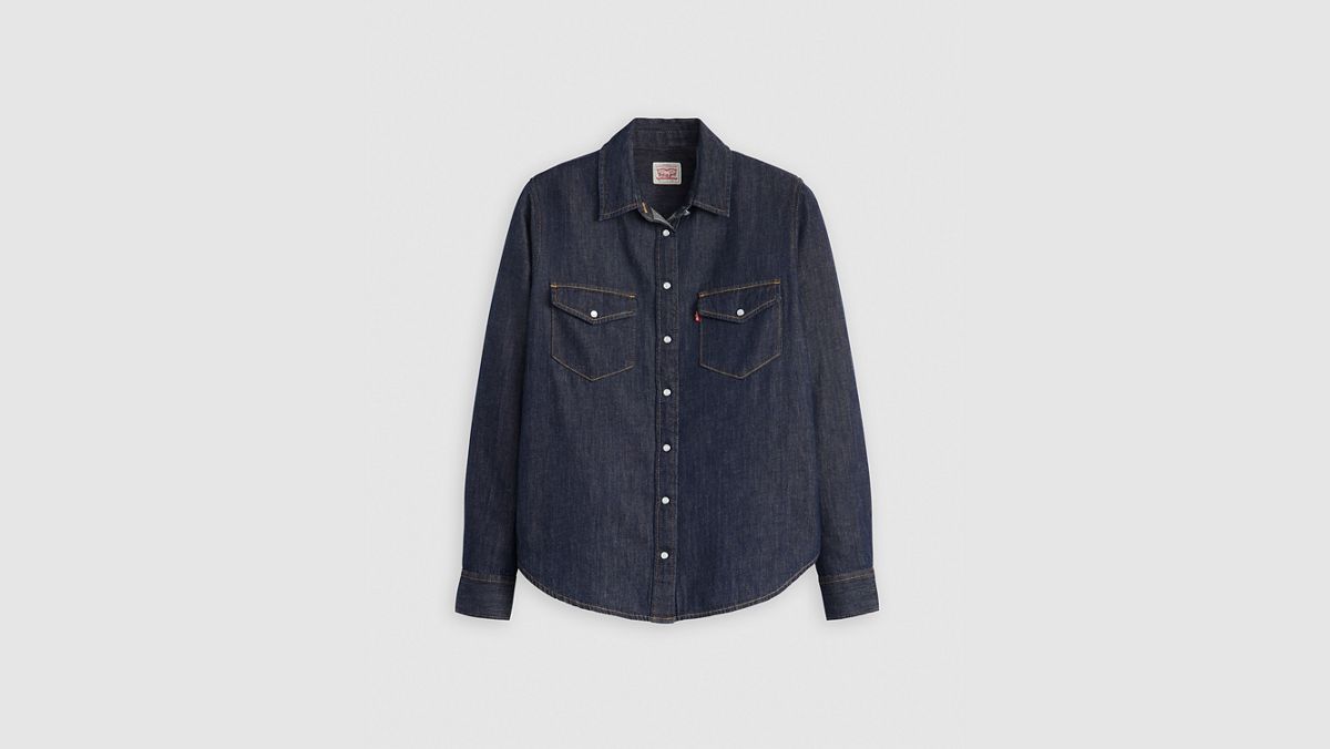 Iconic Western Linen+ Denim Shirt — Today's News - Dark Wash