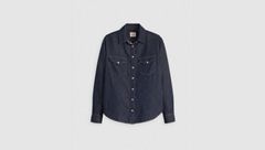 Iconic Western Linen+ Denim Shirt — Today's News - Dark Wash 5